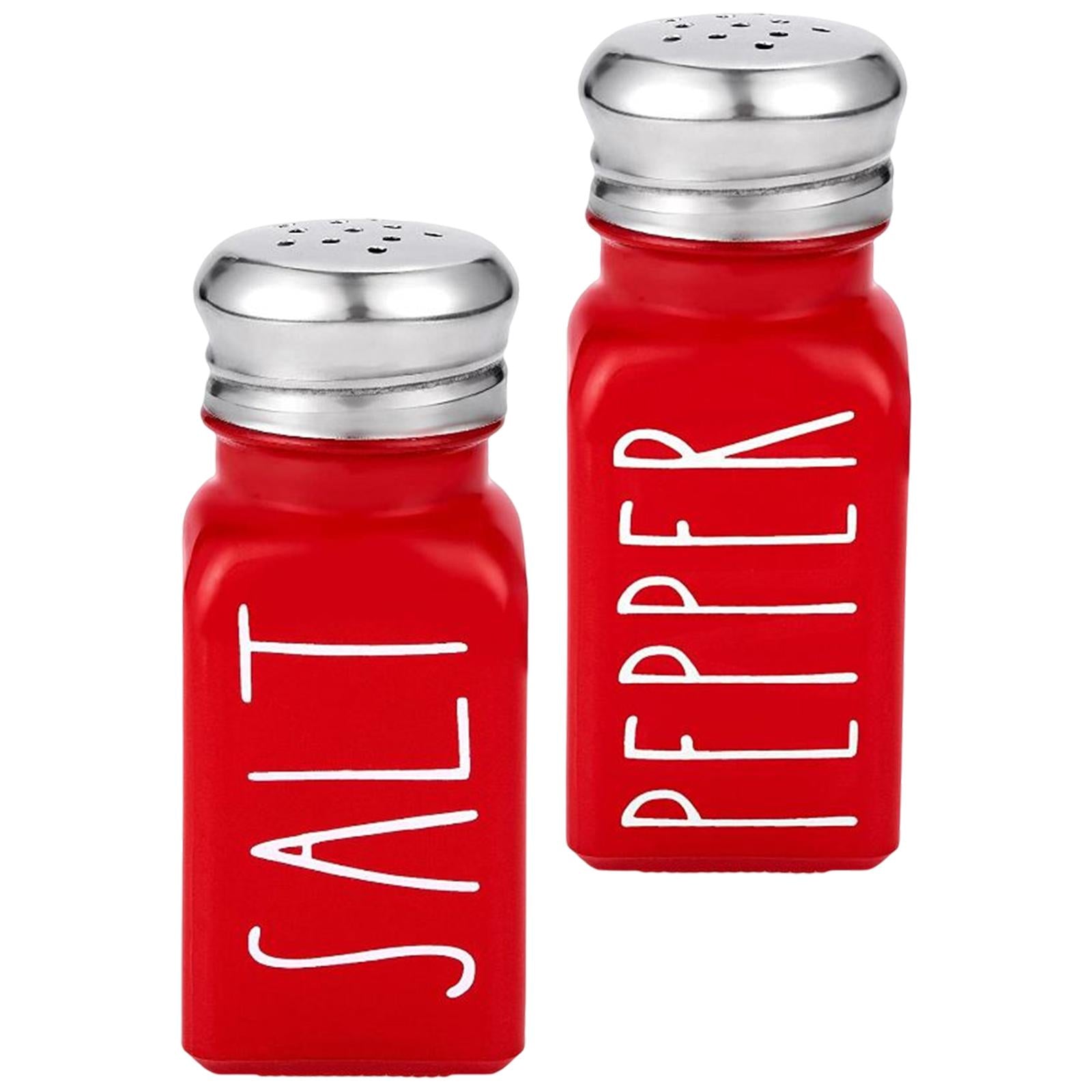 2Pcs Modern Red Salt and Pepper Shakers Set Wedding Pots Kitchen Decor