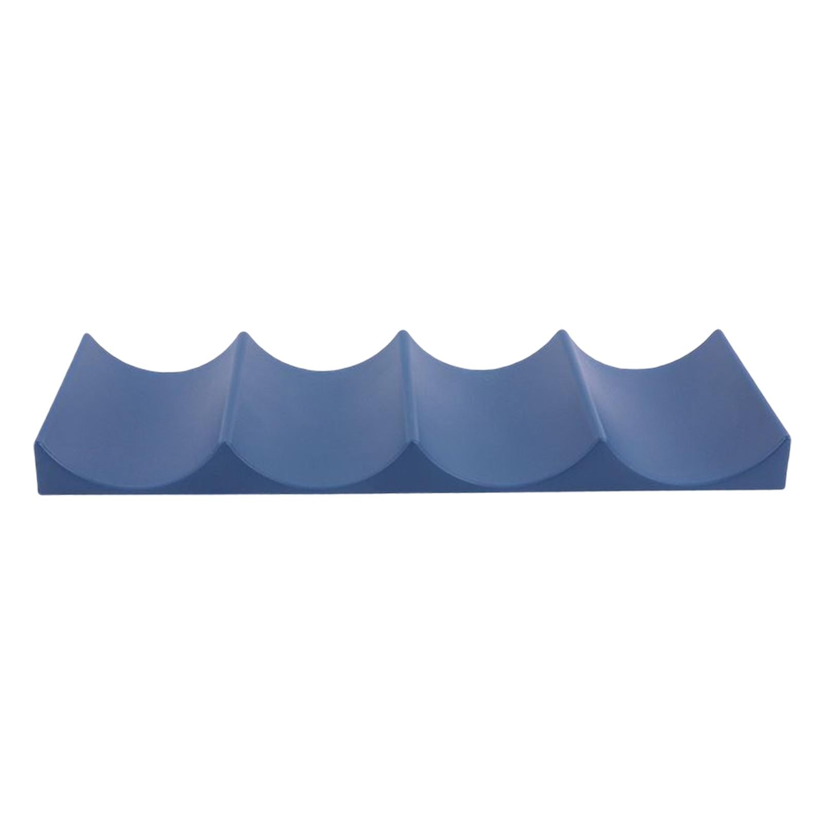 2xWine Rack Countertop Worktops Minimalist Tabletop Stackable Wave Shape blue