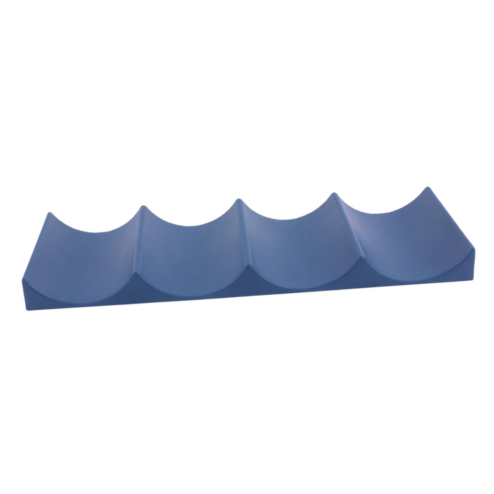 2xWine Rack Countertop Worktops Minimalist Tabletop Stackable Wave Shape blue