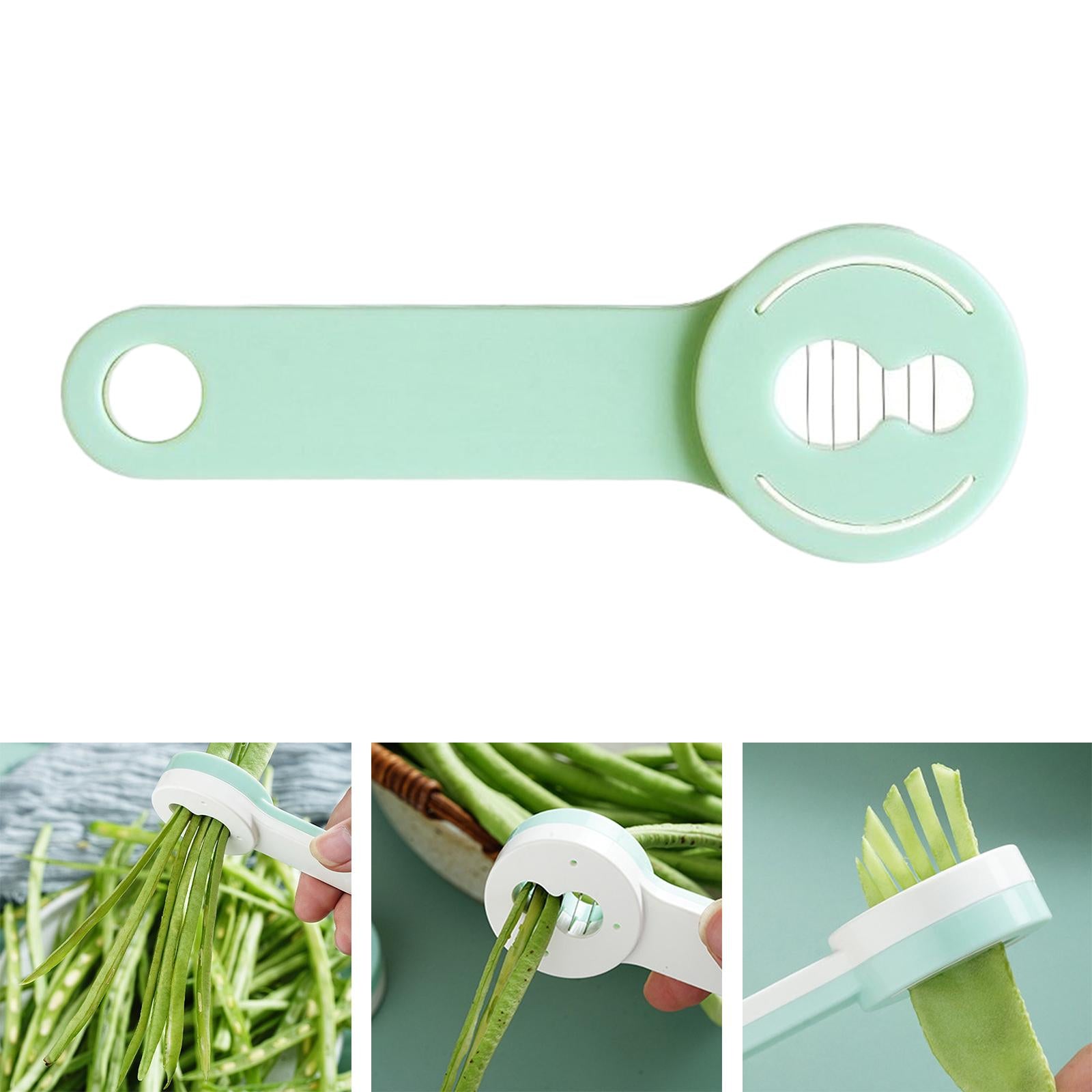 2xManual Bean Slicer Food Kitchen Gadgets Bean Cutter for Bean