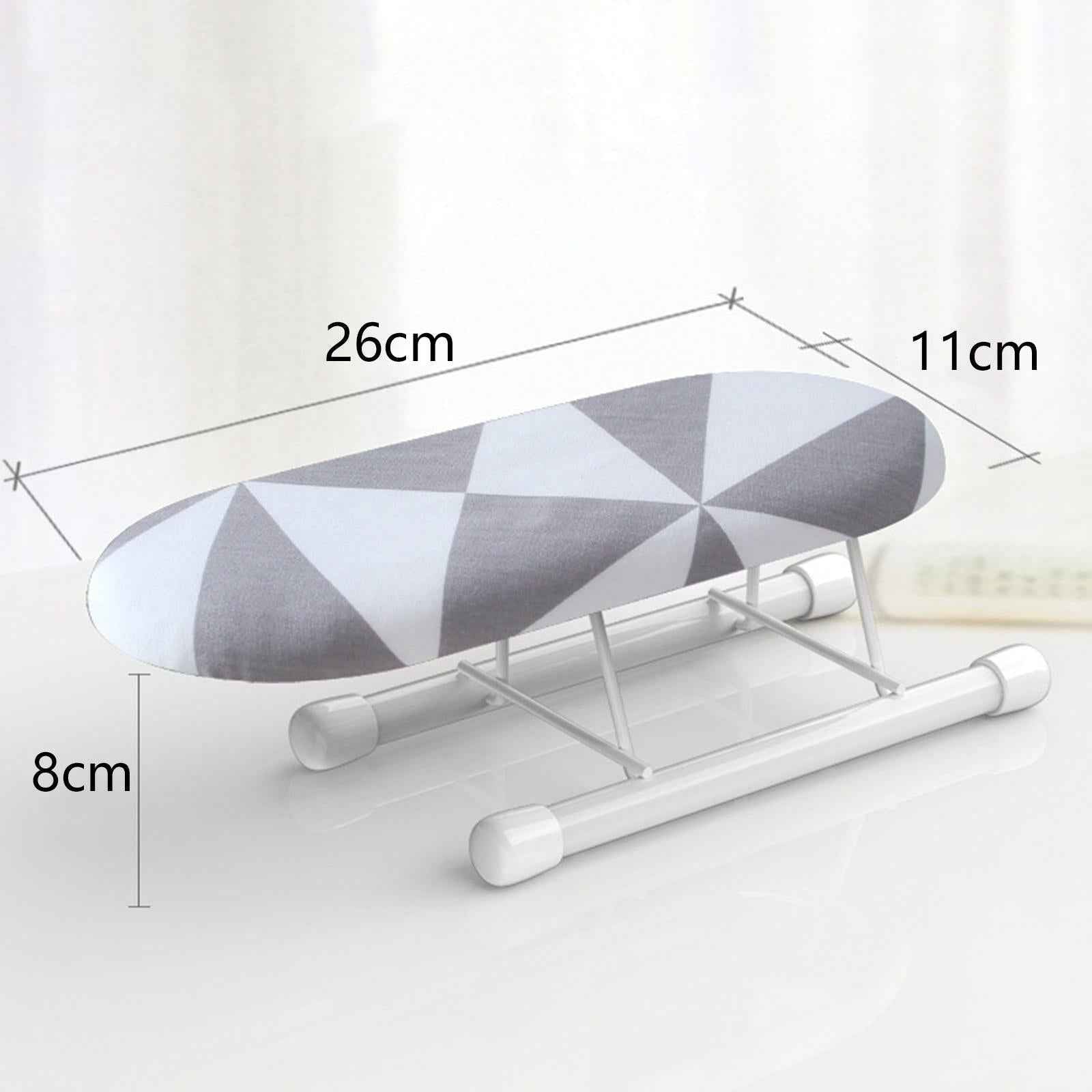Small Folding Ironing Board Ironing Cuffs Neckline for Home White and Gray