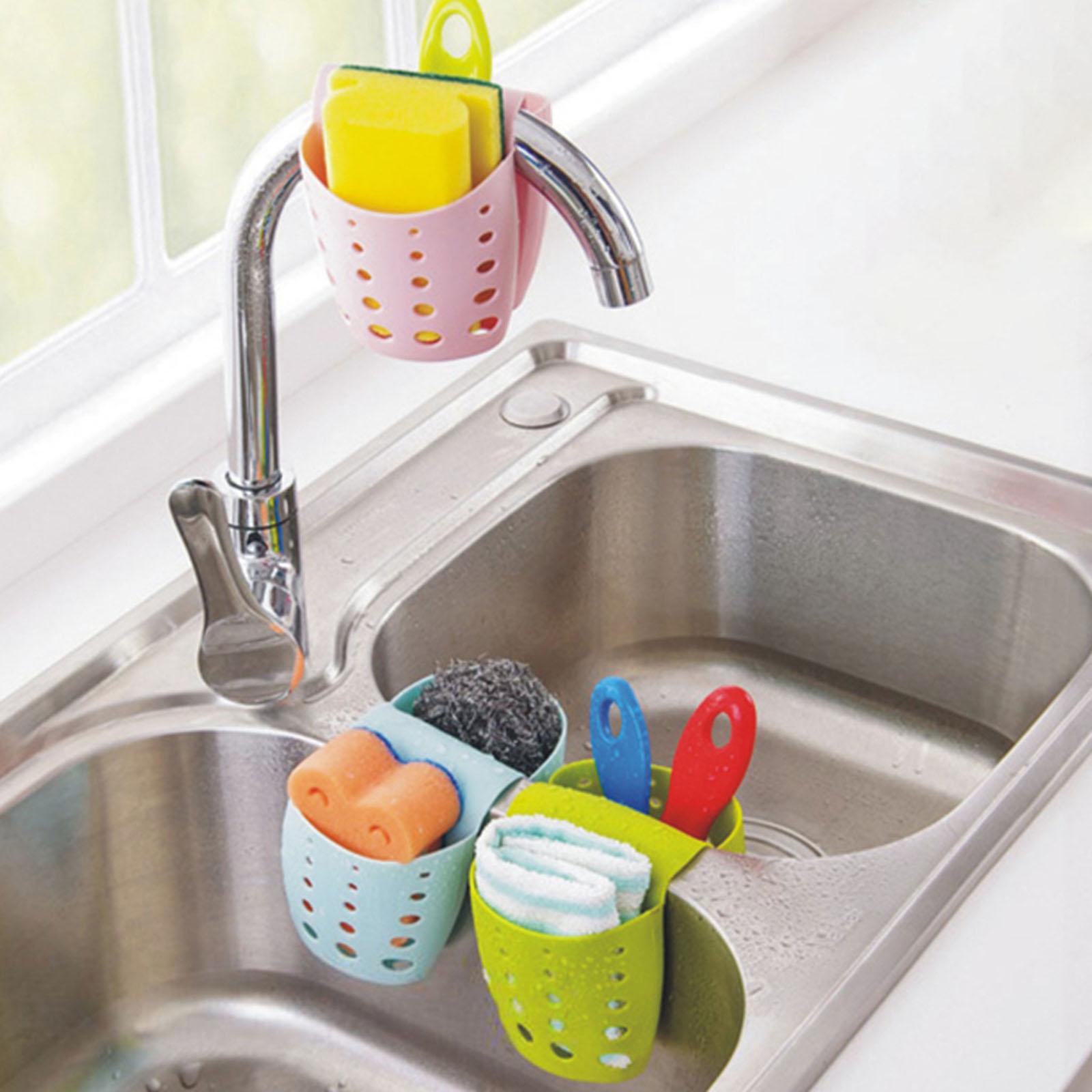 5xMultipurpose Kitchen Sponge Holder Hanging for Bathroom Kitchen Sink Sponges