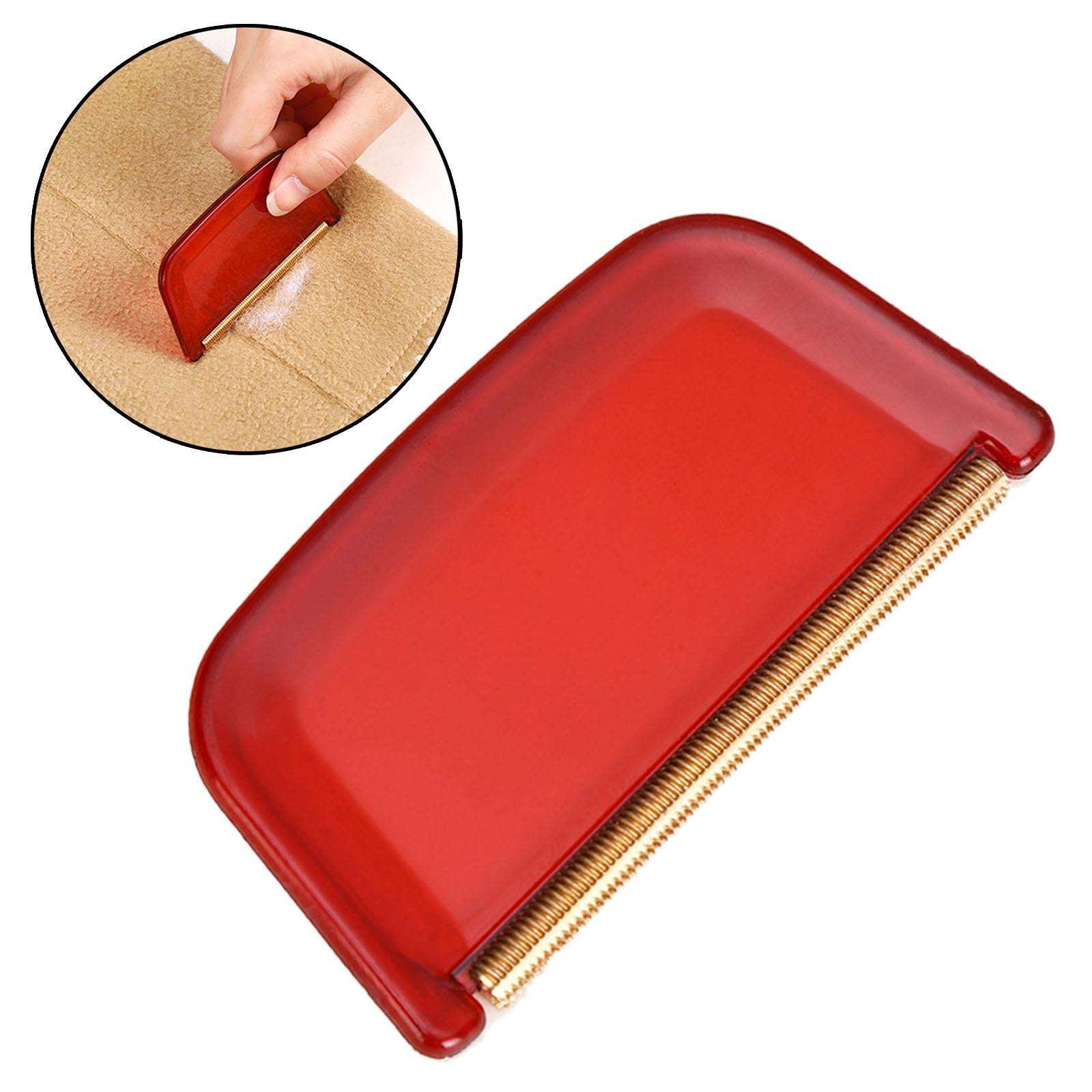 3xWool Cashmere Comb Multi Fabric Garments DE Pilling Removing Fuzz and Lint Red