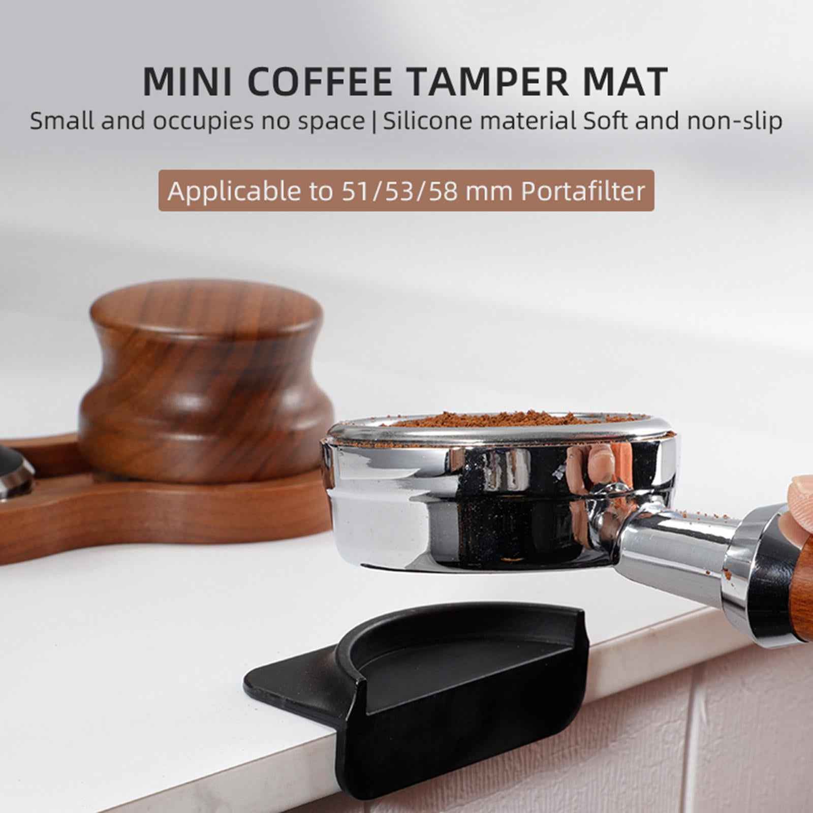Silicone Coffee Tamper Pad Coffee Machine Parts for Kitchen Restaurant Black