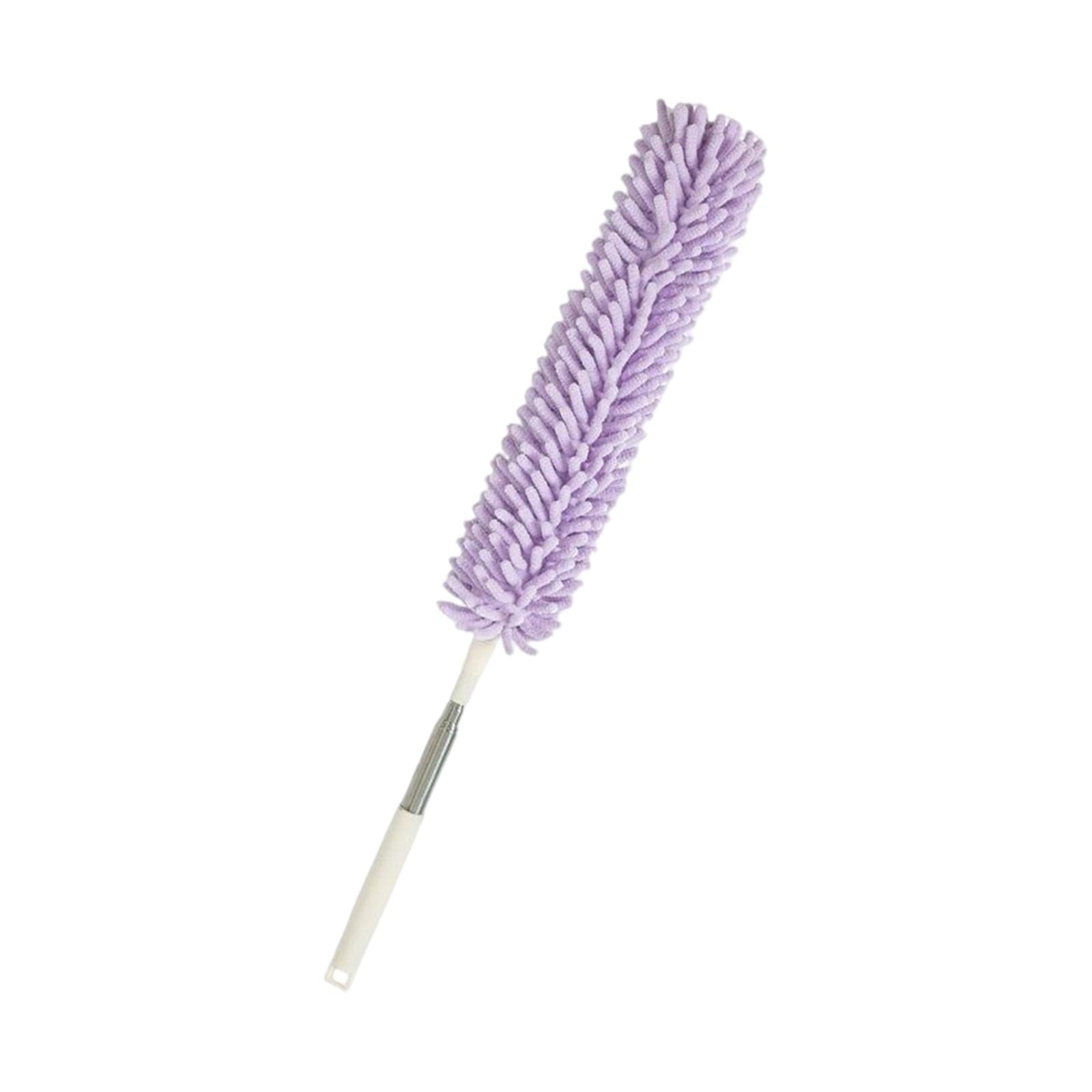 1.3M Telescopic Ceiling Duster Bendable Duster for Cleaning Ceiling Fan Car purple