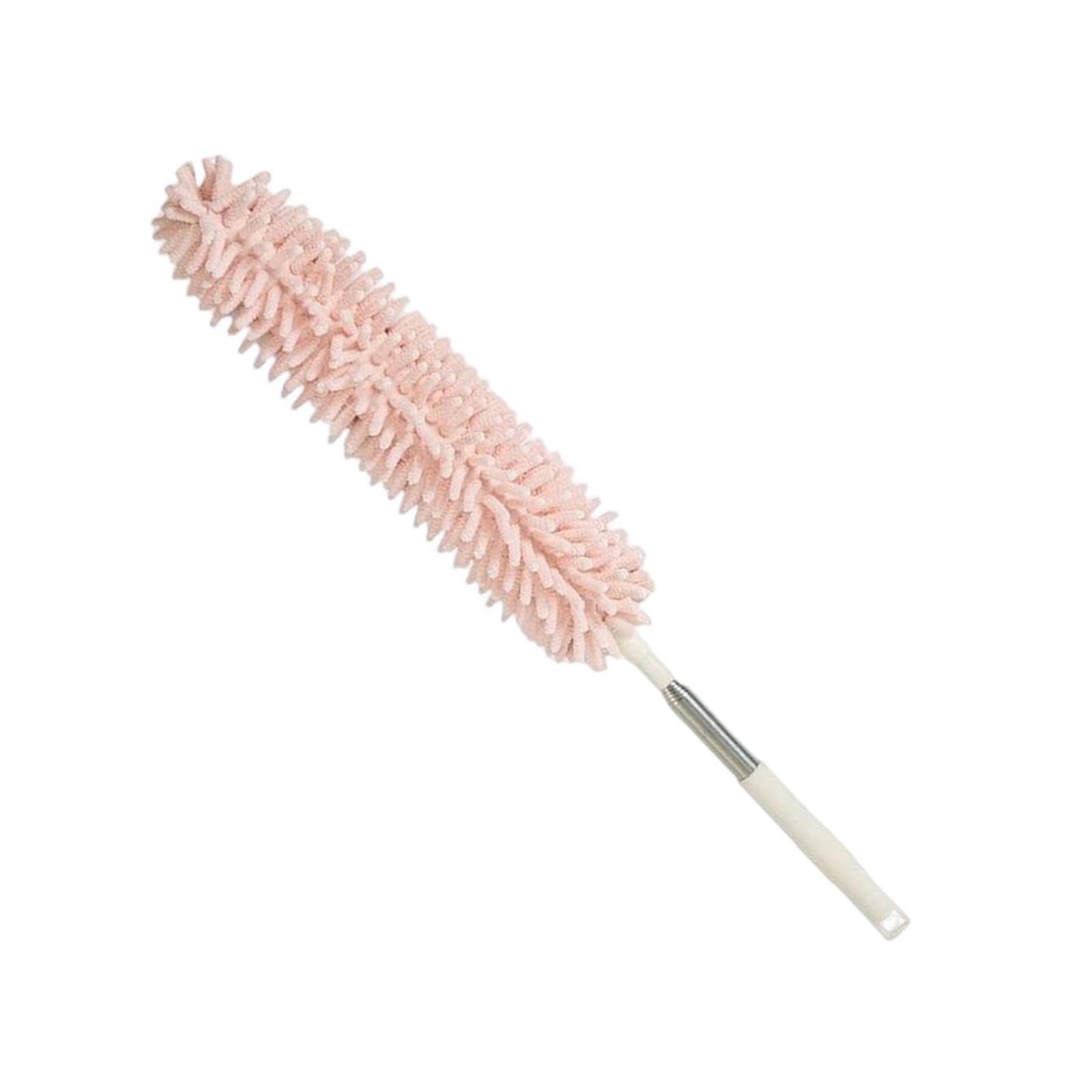 1.3M Telescopic Ceiling Duster Bendable Duster for Cleaning Ceiling Fan Car pink