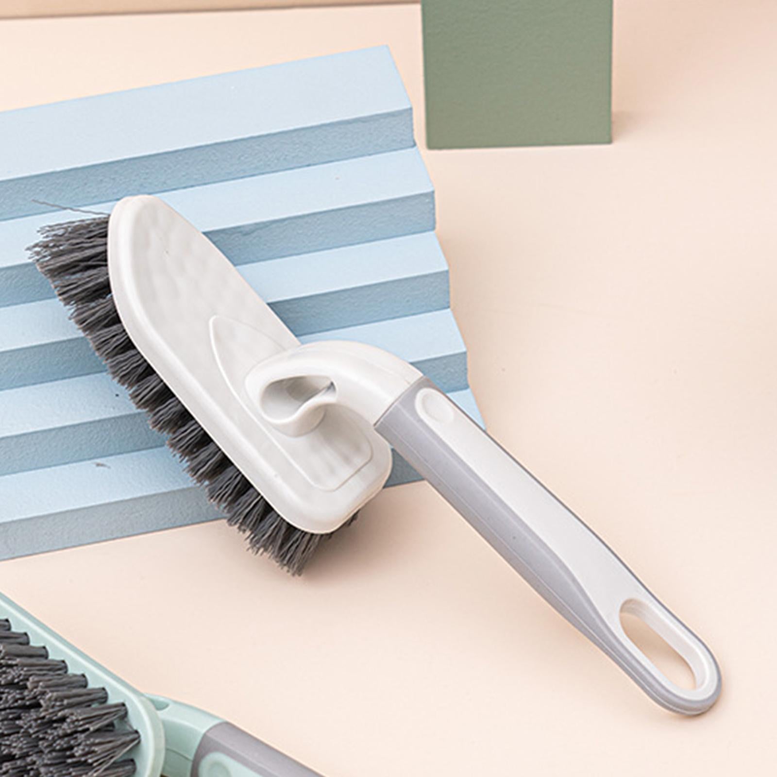 4xCleaning Brushes for Tile Grout Scrubber Deck Car Corner Brush Garage Gray
