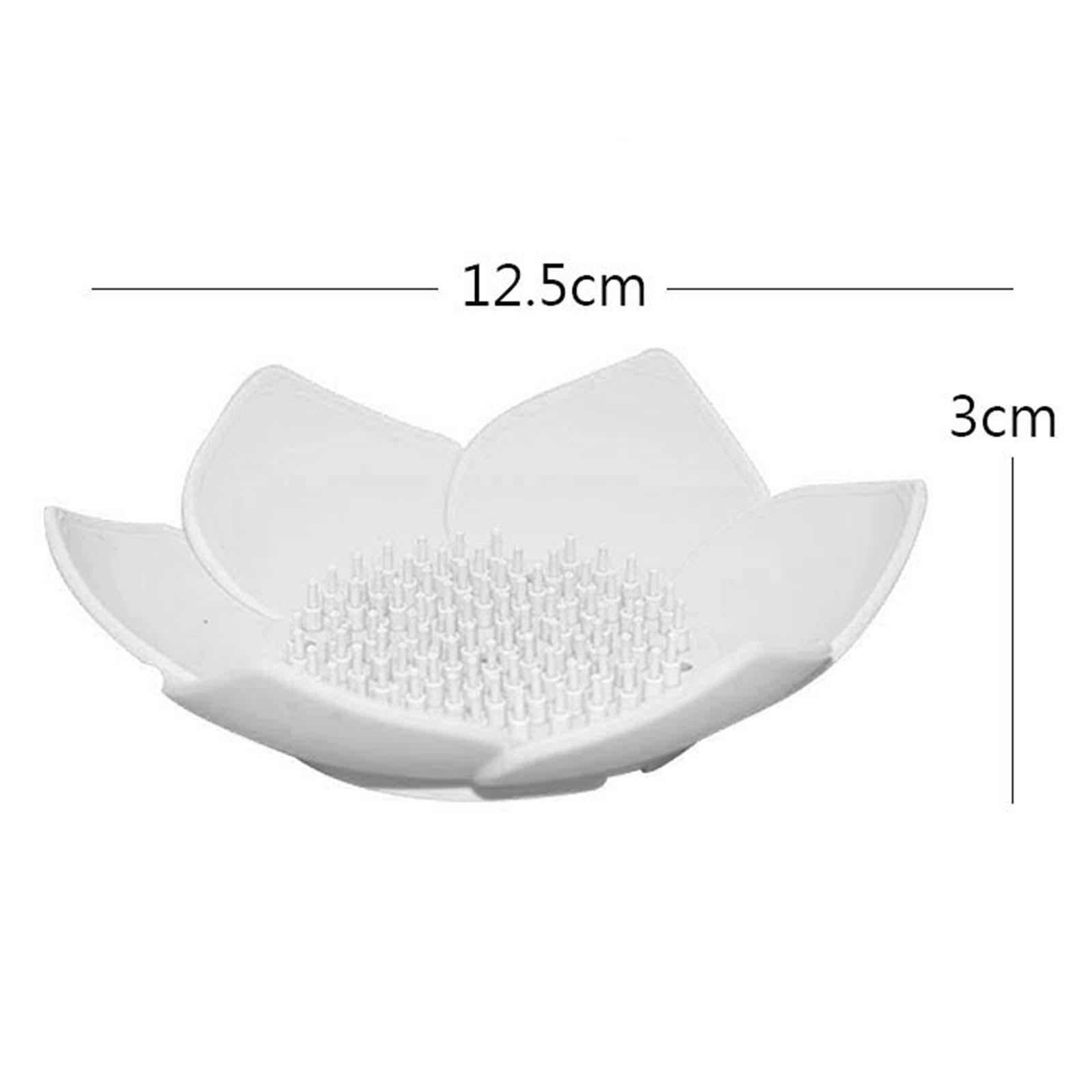 2xPortable Soap Dish Soap Holder with Drainage Soap Tray for Bathroom Shower White