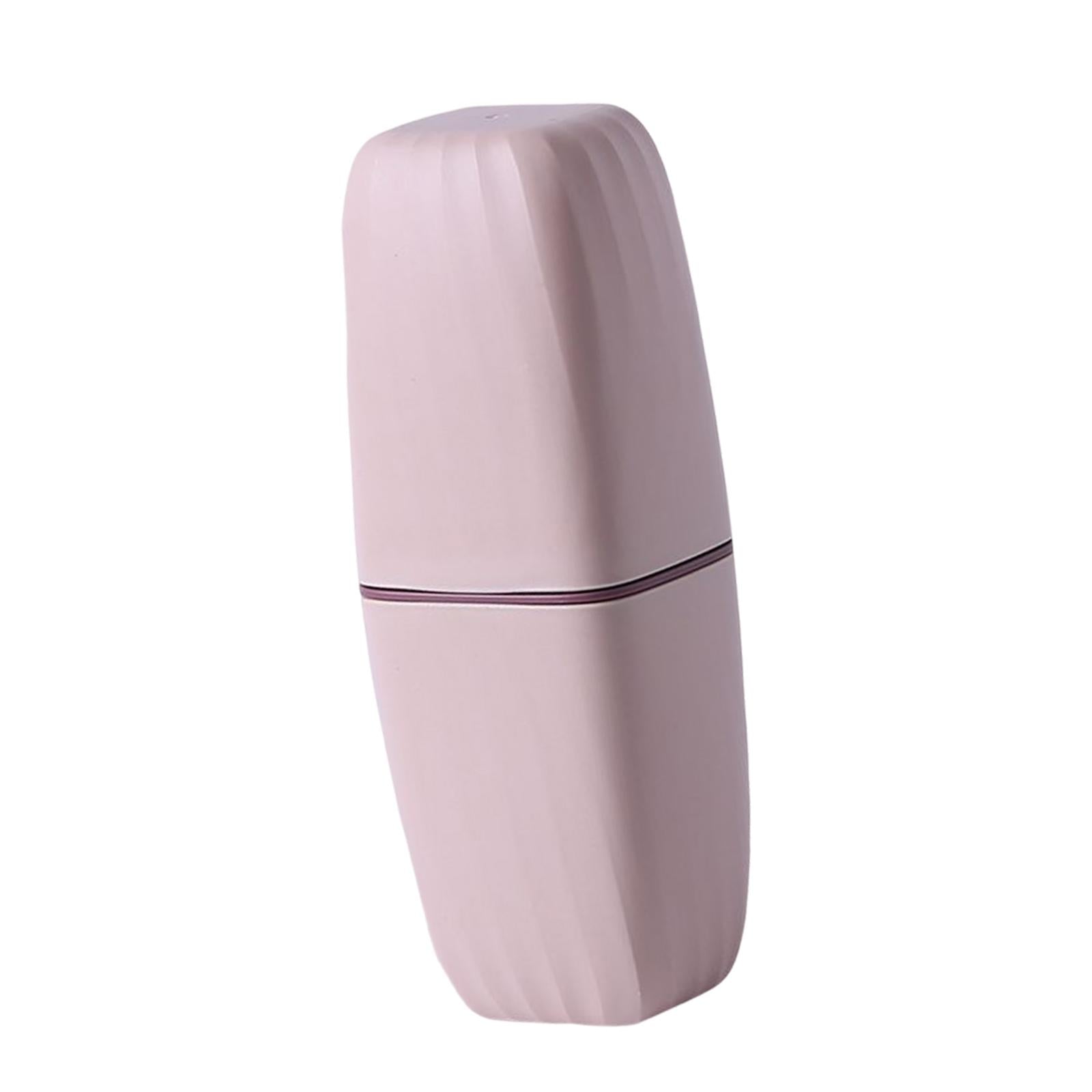 3xToothbrush Toothpaste Holder Case Compact for Business Trip Bathroom Outdoor pink