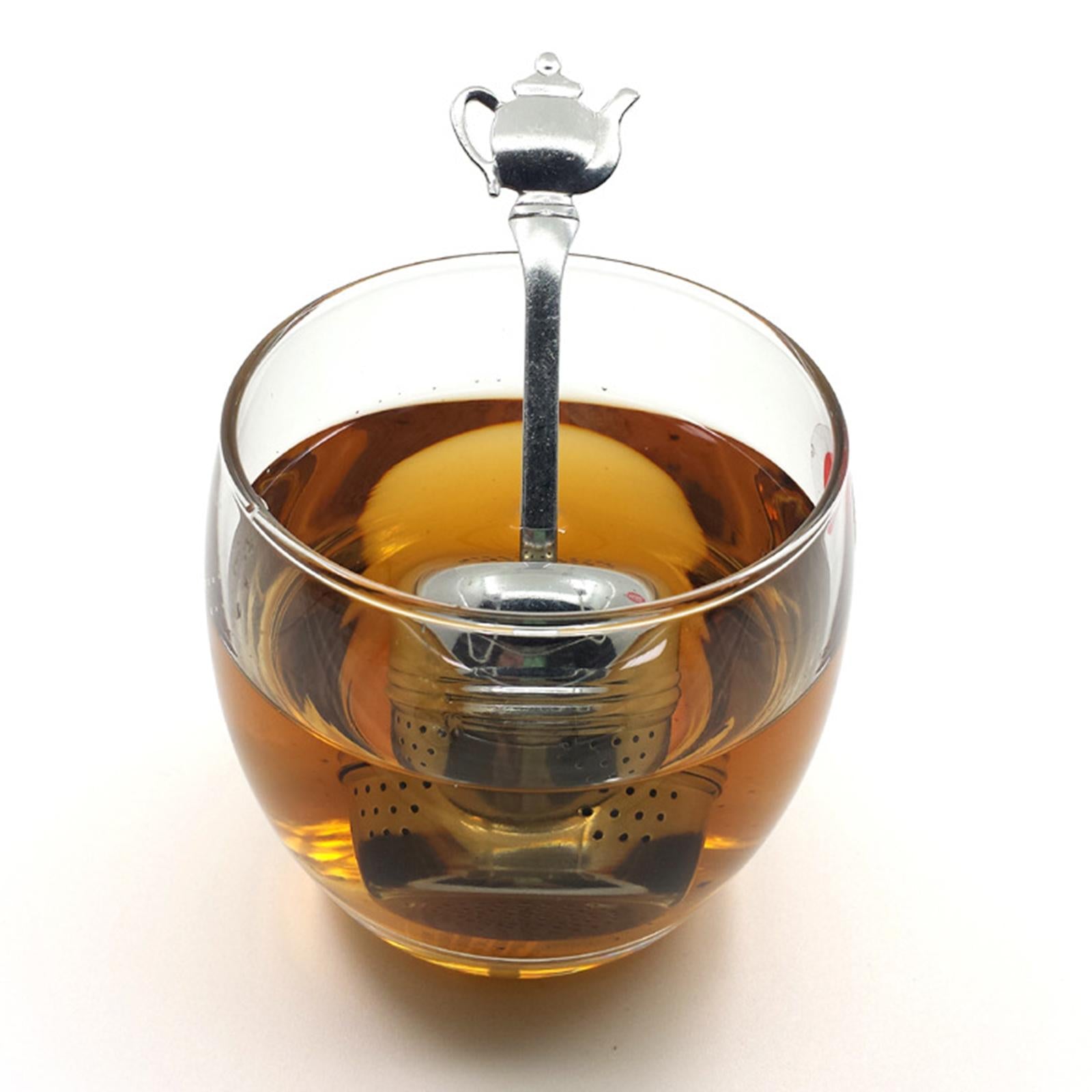 4xTea Strainer with Handle Tea Steeper for Loose Tea Cup and Teapot Home