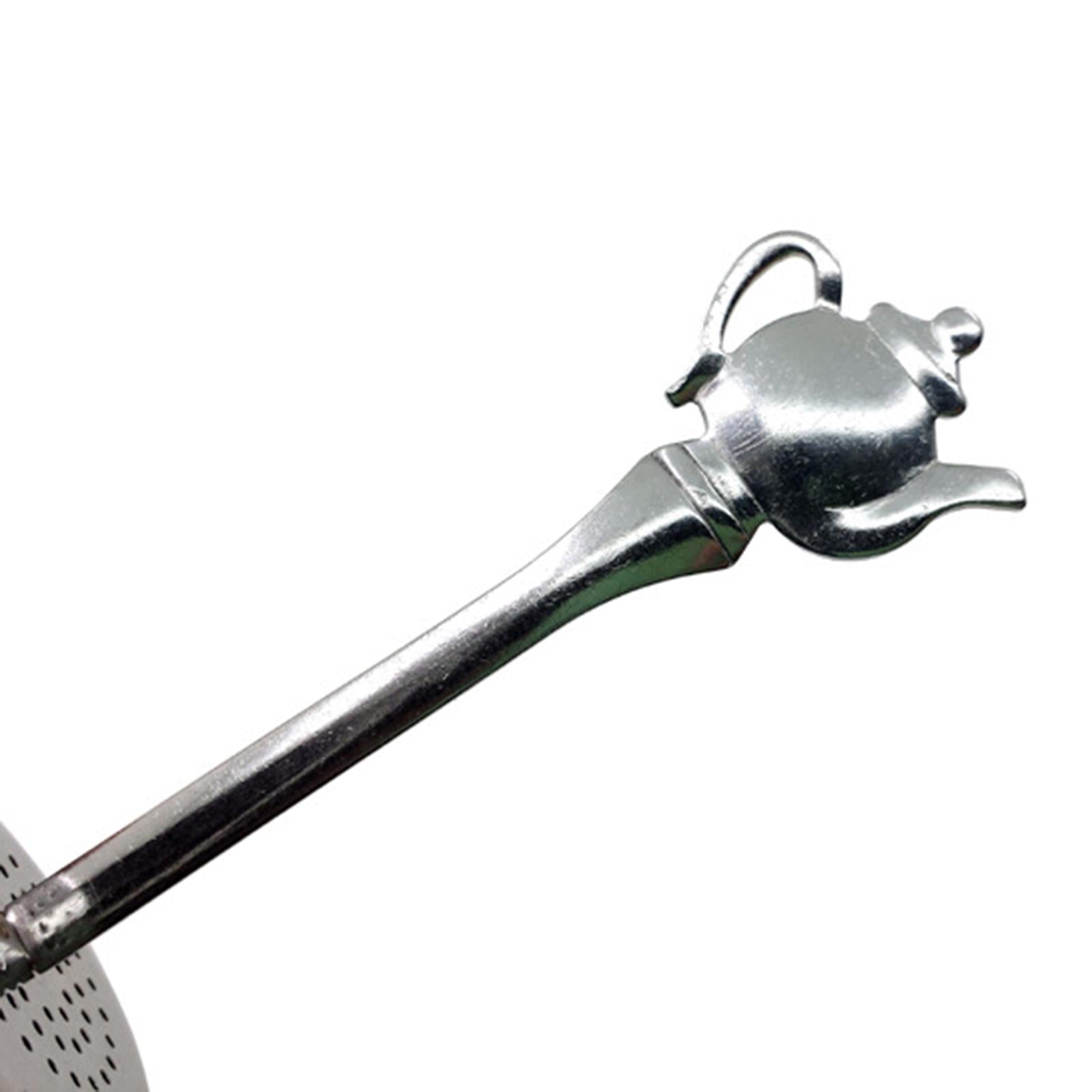 4xTea Strainer with Handle Tea Steeper for Loose Tea Cup and Teapot Home