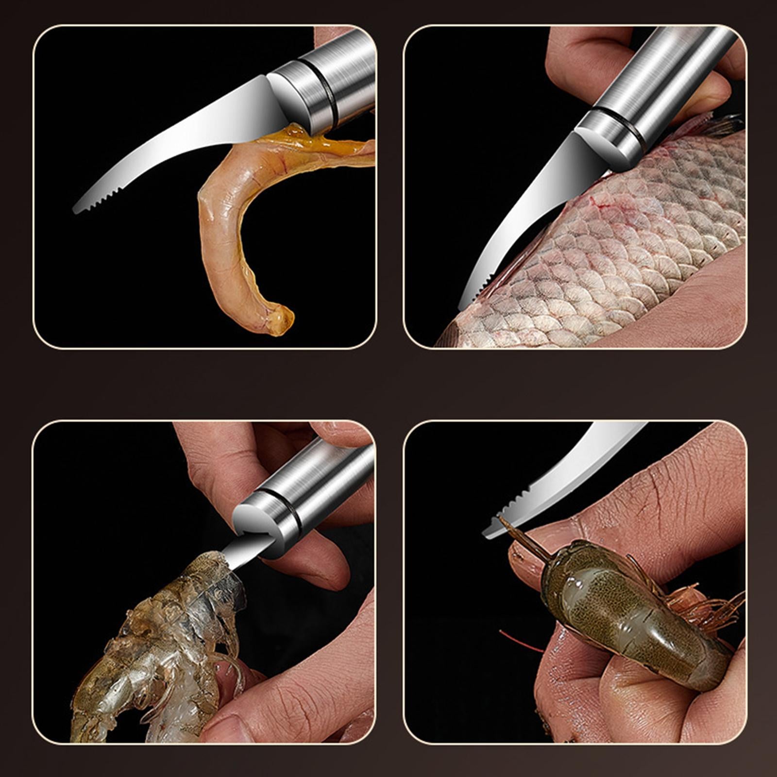3xProfessional Shrimp Deveiner Kitchen Tools Shrimp Cleaner for Lobster 304 Stainless Steel