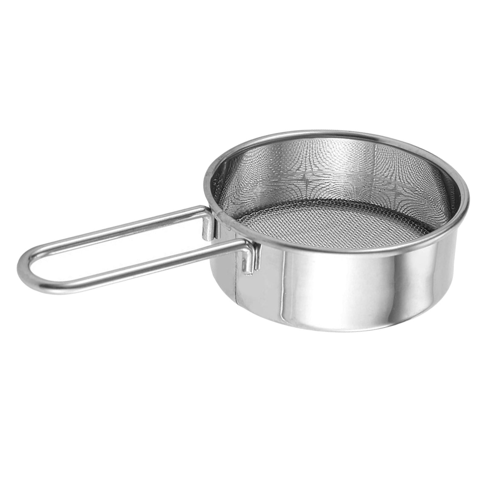 4xFlour Sifter Multifunctional Small Flour Colander with Handles for Sugar