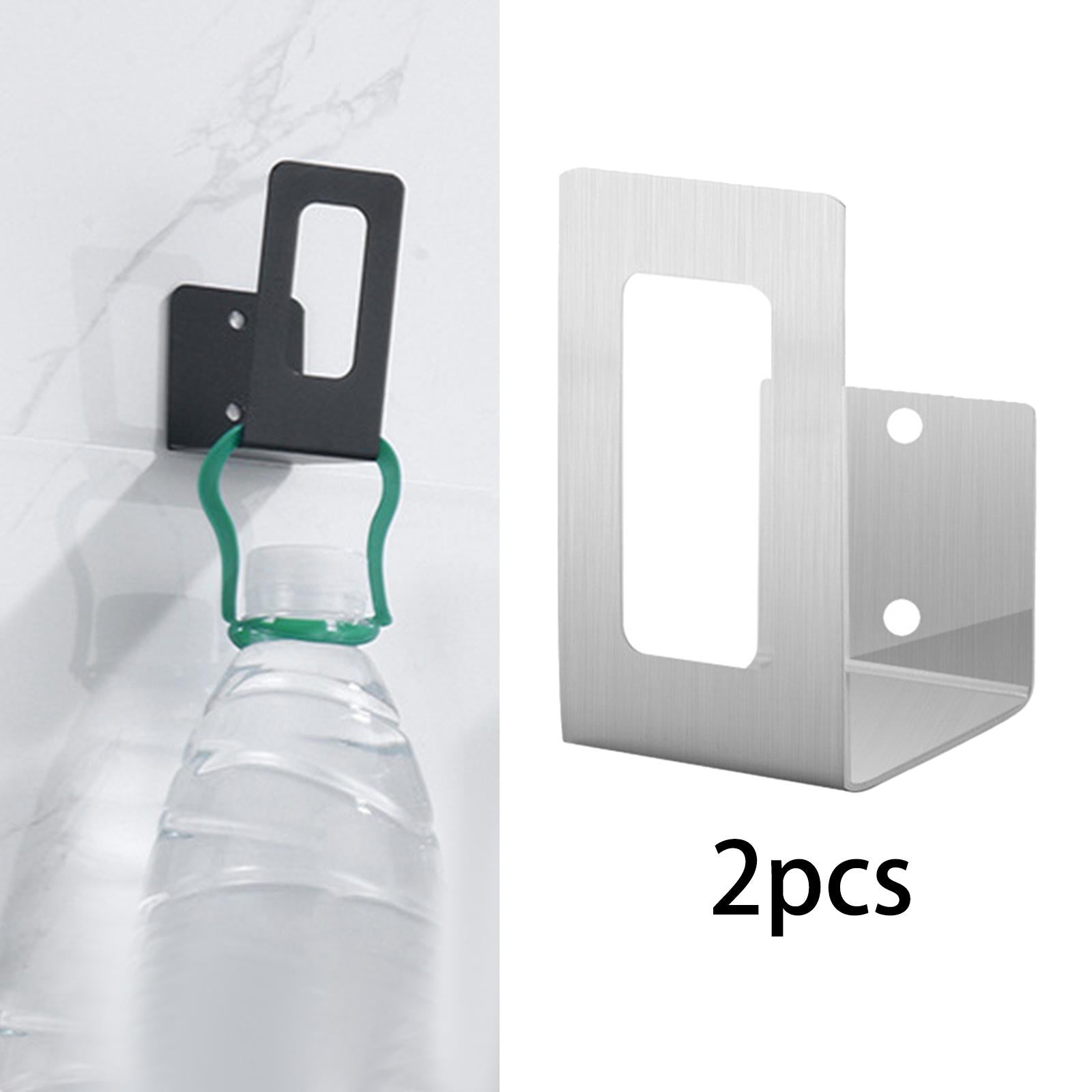 2xHanging Wall Mount Storage Rack Stainless Steel for Kitchen Home Utensils Silver
