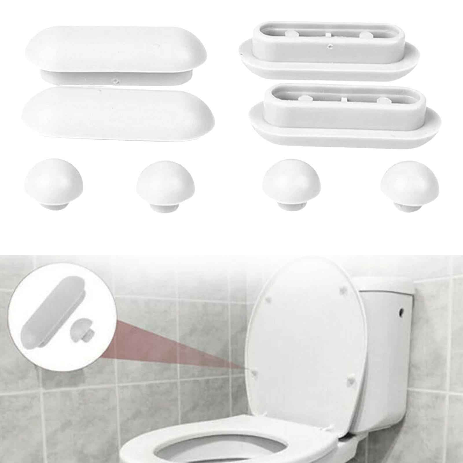 Bidet Toilet Lid Bumpers Replacement Kit Toilet Accessories for Hotel Home White