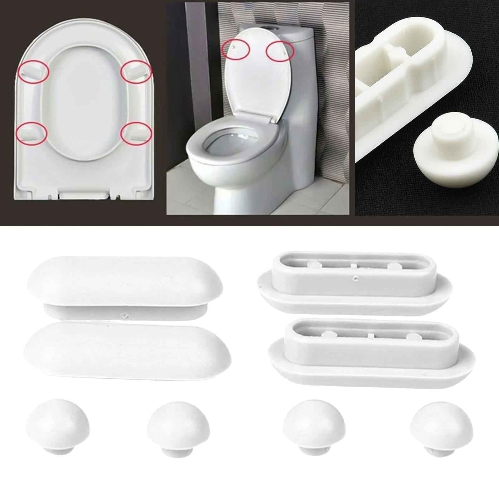 Bidet Toilet Lid Bumpers Replacement Kit Toilet Accessories for Hotel Home White