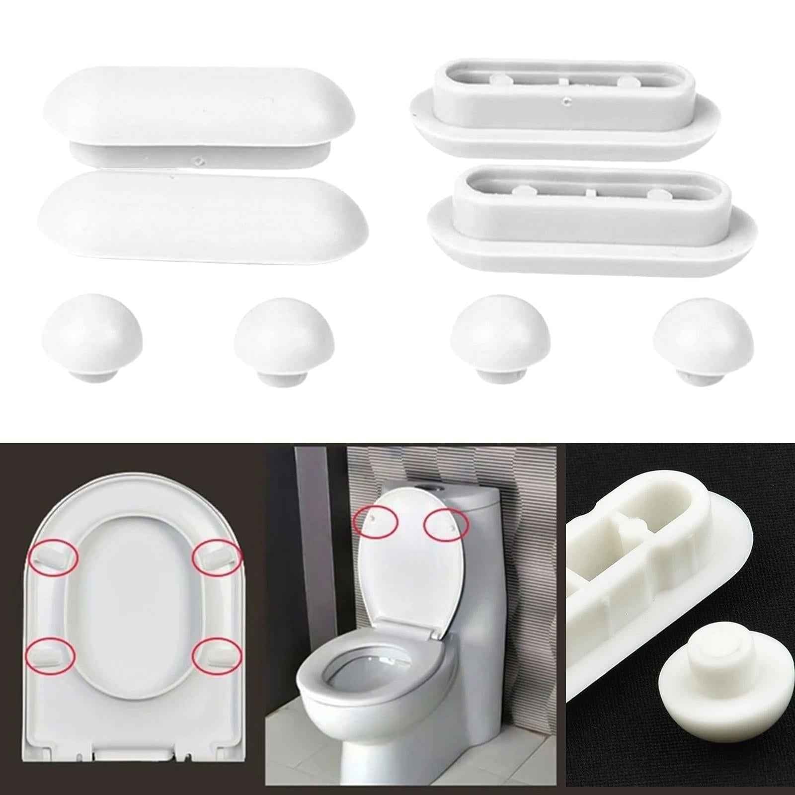 Bidet Toilet Lid Bumpers Replacement Kit Toilet Accessories for Hotel Home White