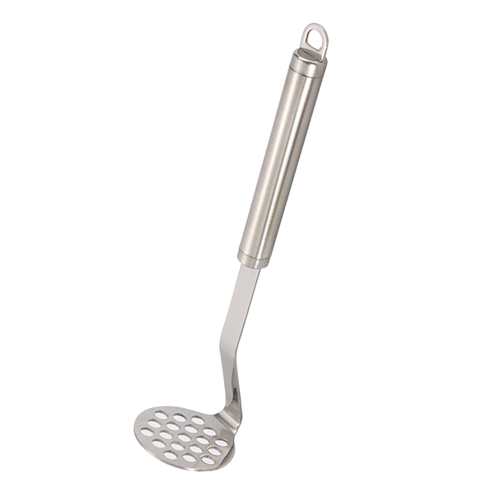 2xMulti Purpose Bean and Potato Masher with Handle Fruit Mashers Hand Masher Argent
