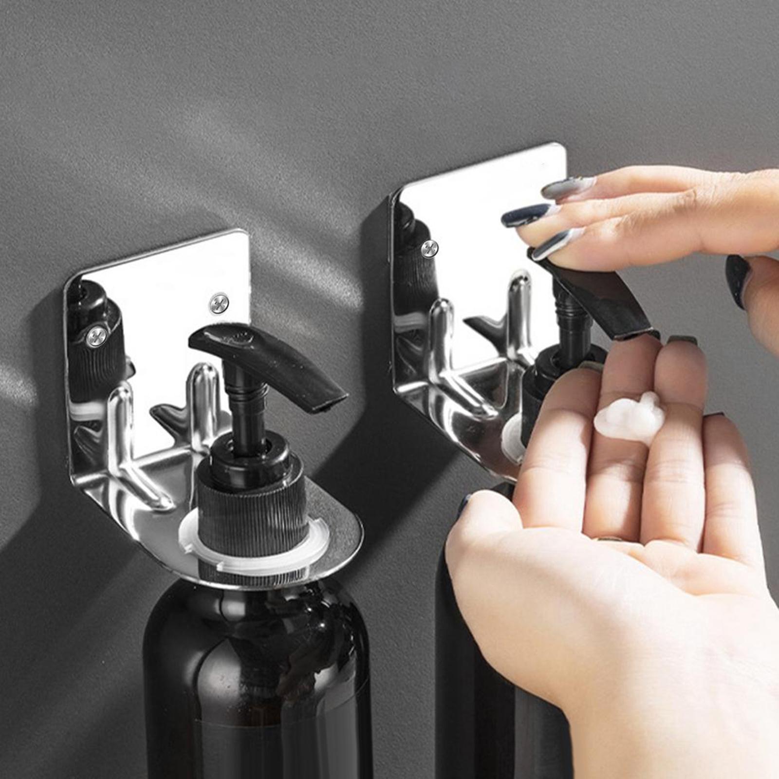 3xMultifunctional Wall Mount Shower Holder Storage Rack 304 for Home Toilet Silver