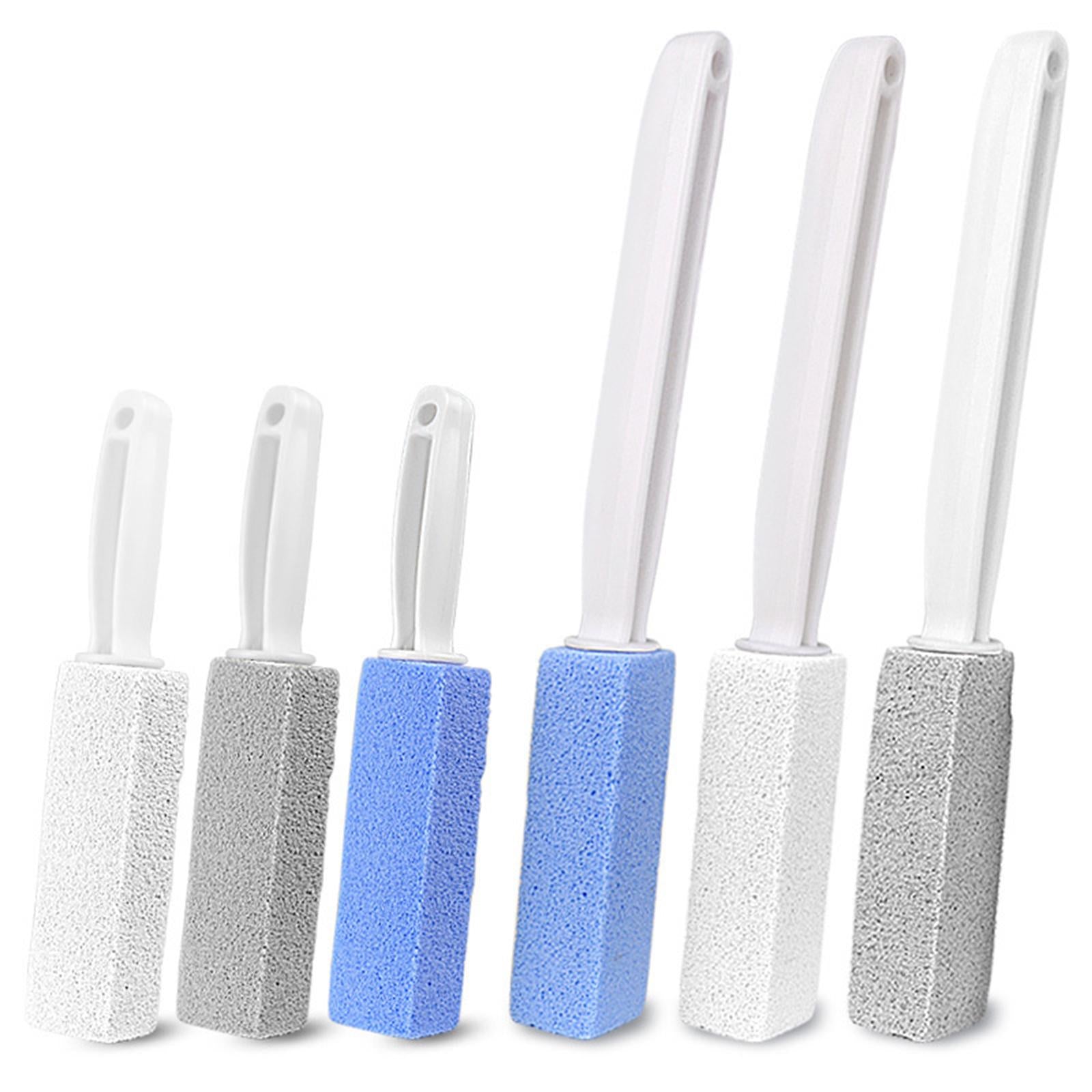 4xPumice Stone Toilets Brush with Handle for Rust Grill Feet Care Bath Pool Blue 20.5cm