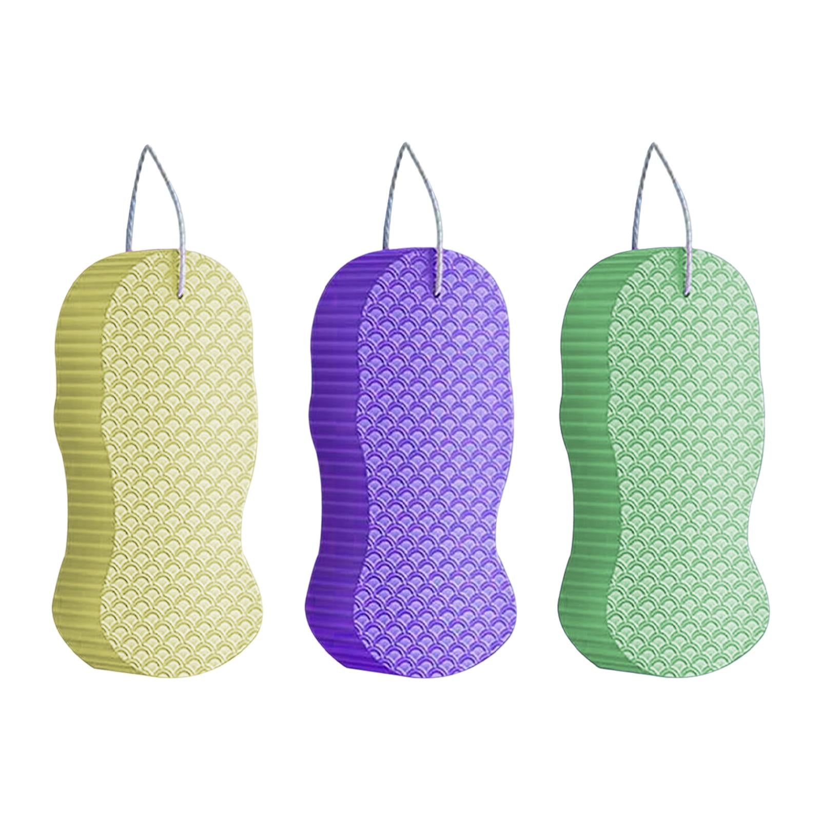 4xBrush Sponge SPA Exfoliating Bathing Accessories Reusable Yellow