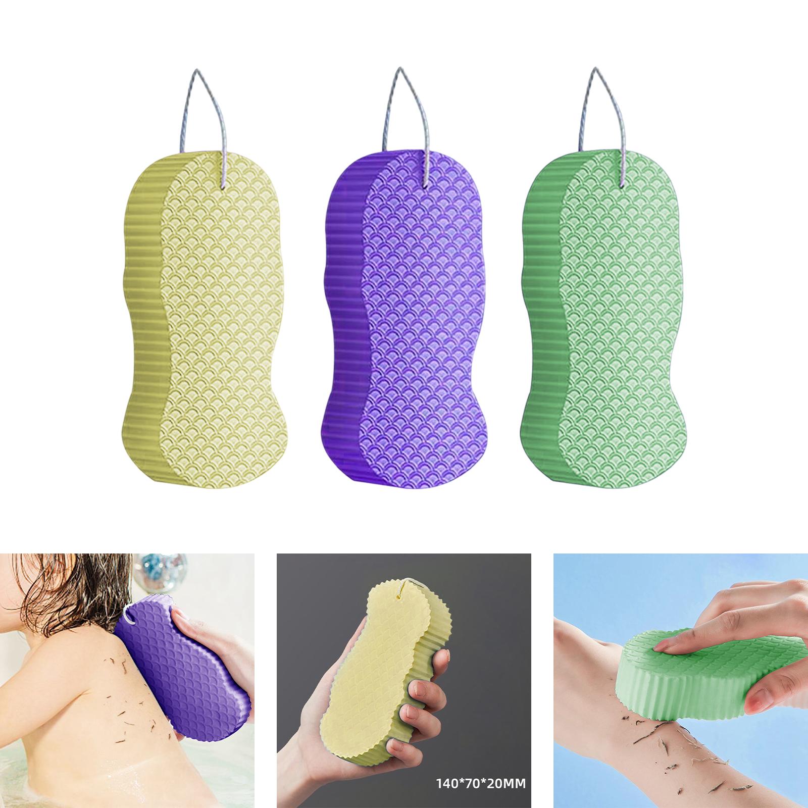 5xBrush Sponge SPA Exfoliating Bathing Accessories Reusable Yellow