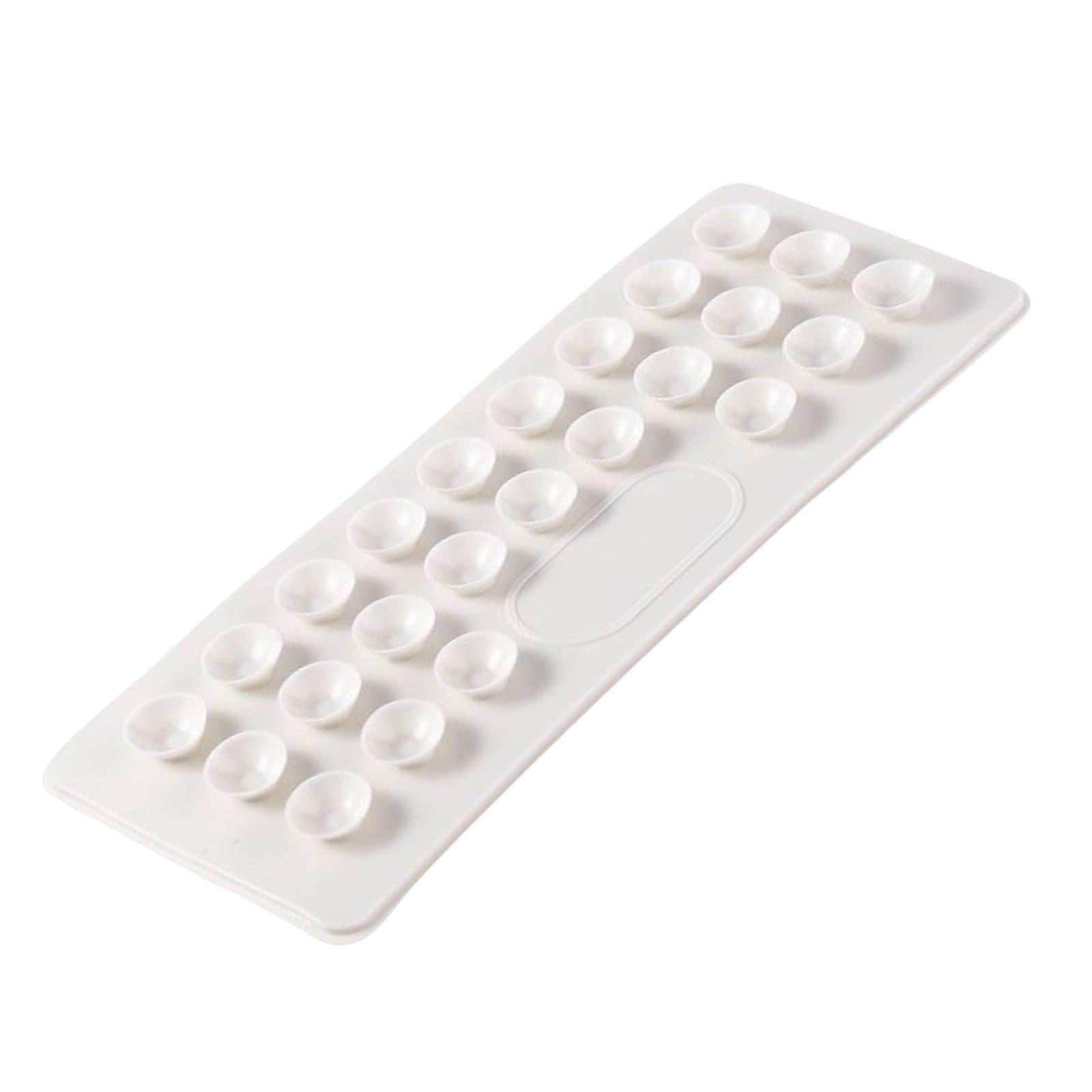 3xPortable Double Sided Suction Cups for Bathroom Toothpaste Handwashing Fluid white rectangle