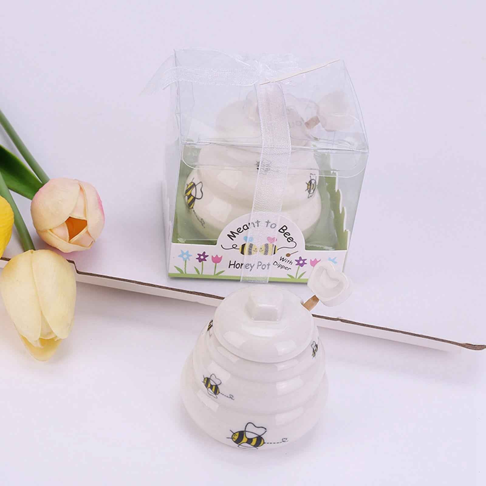 Ceramic Honey Jar with Lid Storage Containers for Spices Party Decor