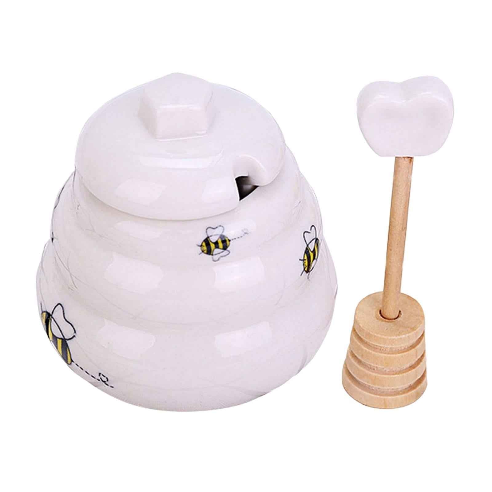 Ceramic Honey Jar with Lid Storage Containers for Spices Party Decor