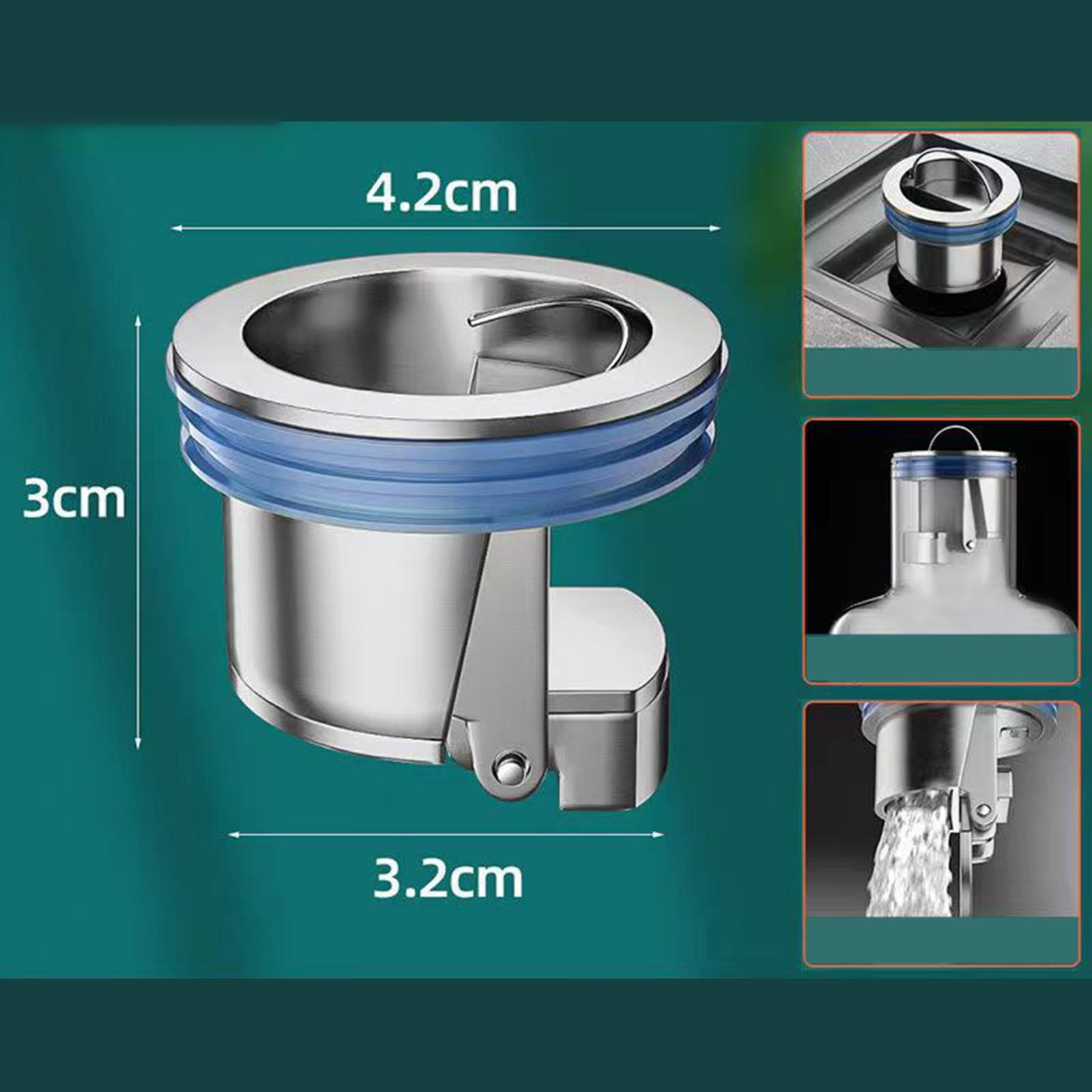 4xShower Drain Portable Drain Plug Sink Strainer for Wash Basin Floor Drain plating