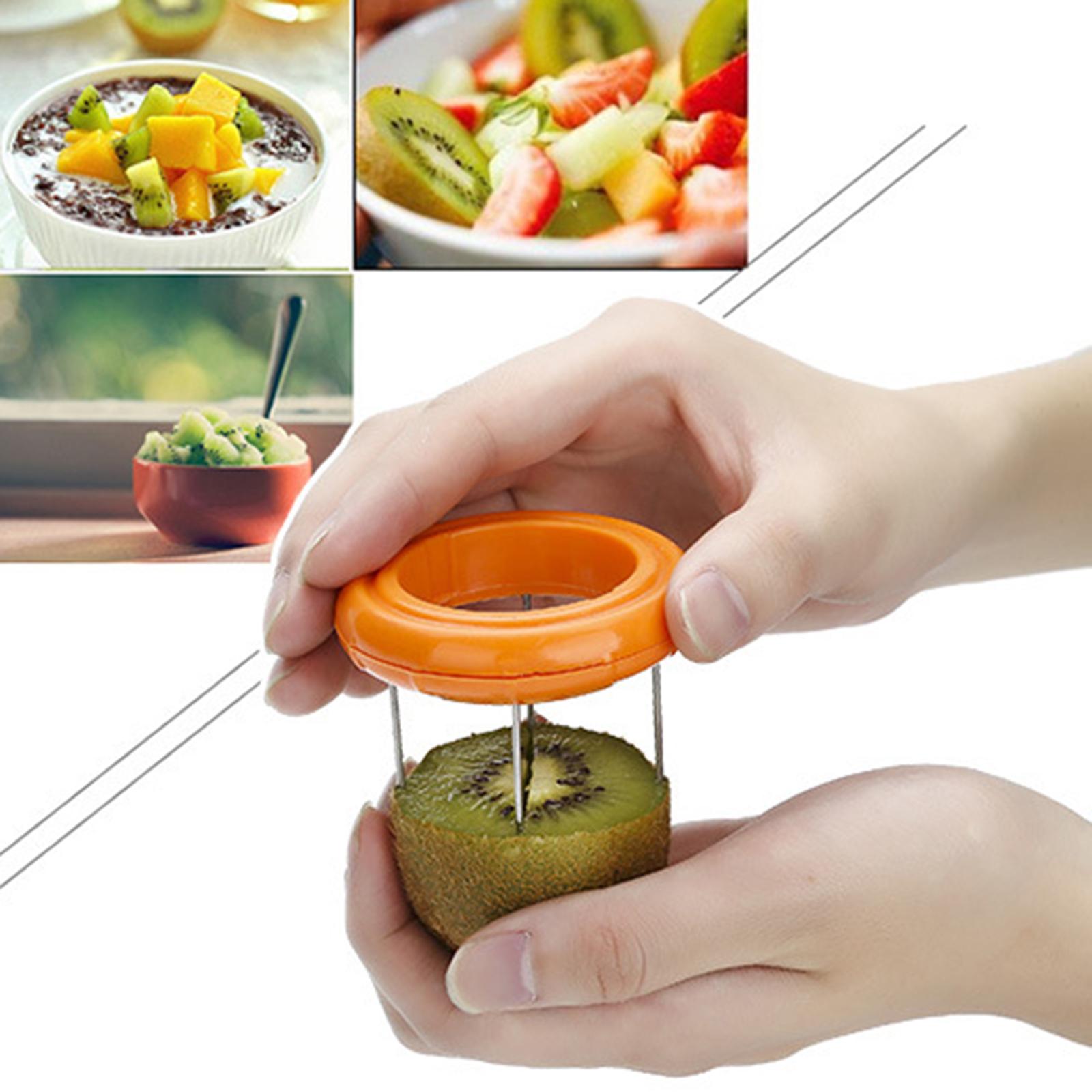 2xKiwi Cutter Kiwi Fruit Peeling fruits Removal for Home Kitchen Gadget Yellow