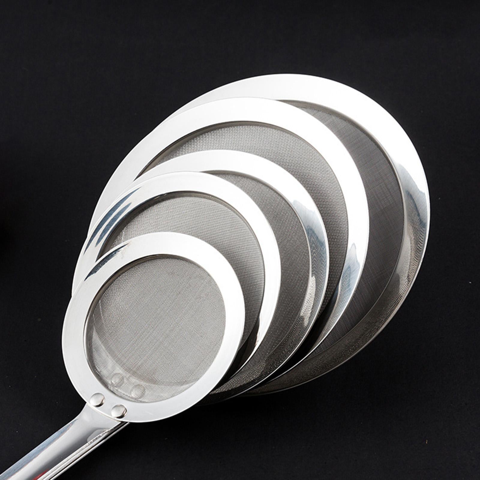 2xHot Pot Skimmer Cooking Strainer Flat Strainer 80 Mesh for Flour Frying 32cmx8.5cm