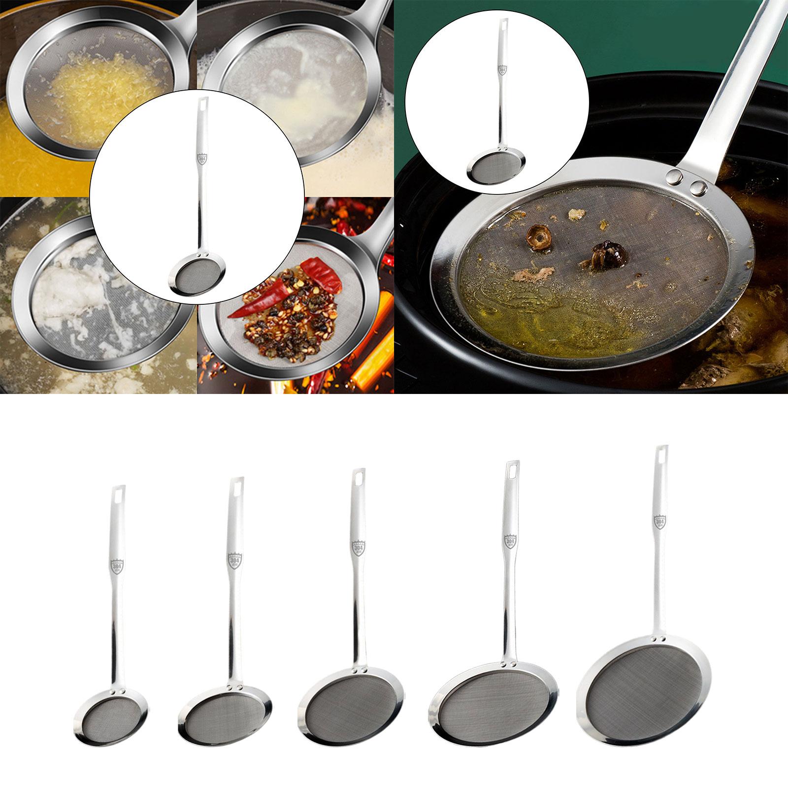 2xHot Pot Skimmer Cooking Strainer Flat Strainer 80 Mesh for Flour Frying 32cmx8.5cm