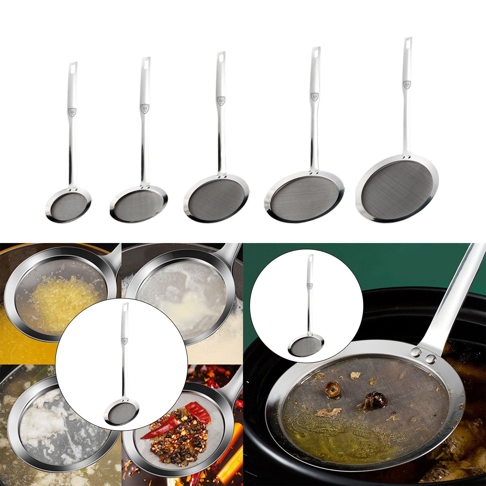 2xHot Pot Skimmer Cooking Strainer Flat Strainer 80 Mesh for Flour Frying 32cmx8.5cm