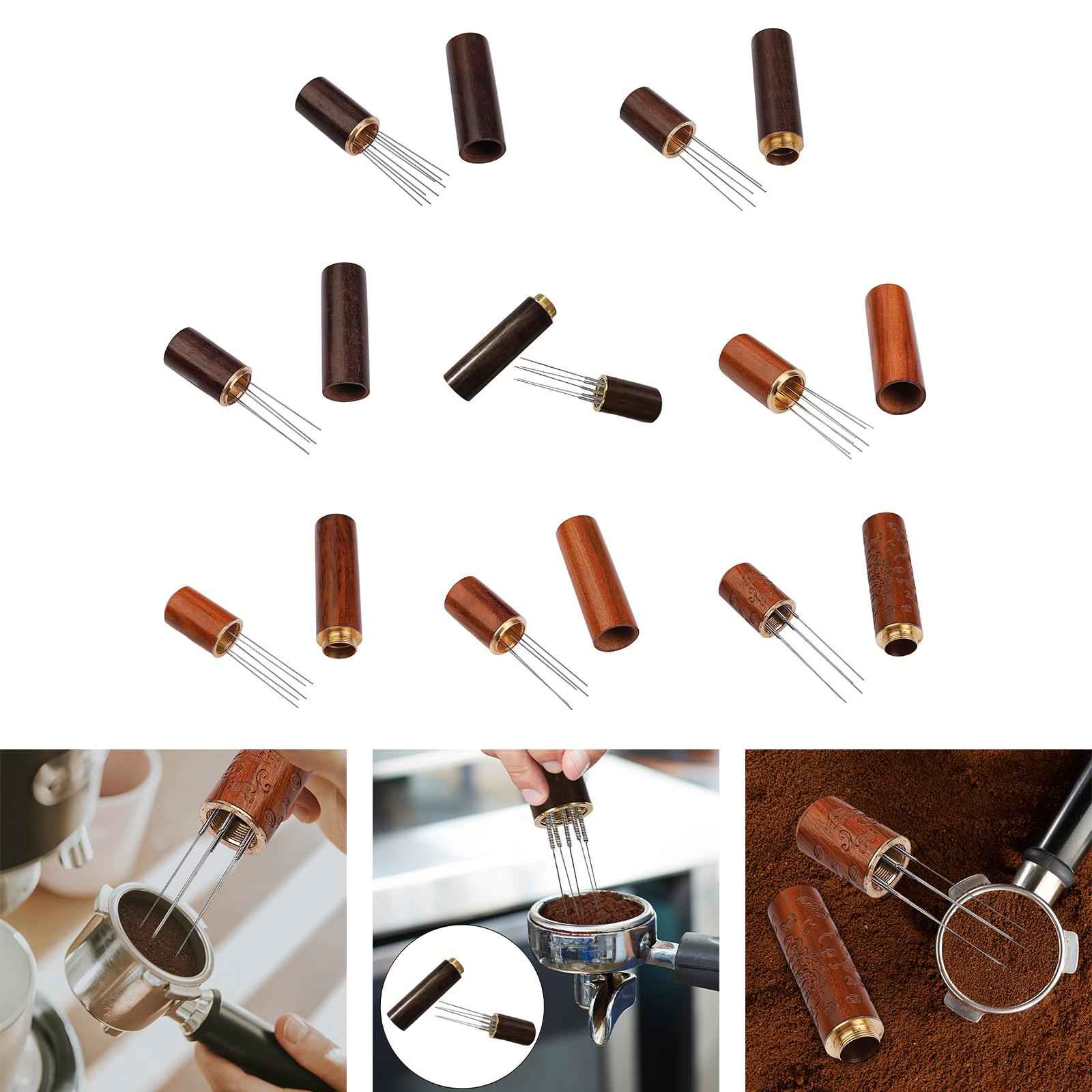 Coffee Tamper Distributor Coffee Distributor Leveler Wood for Hotel Home 8 pins ordinary