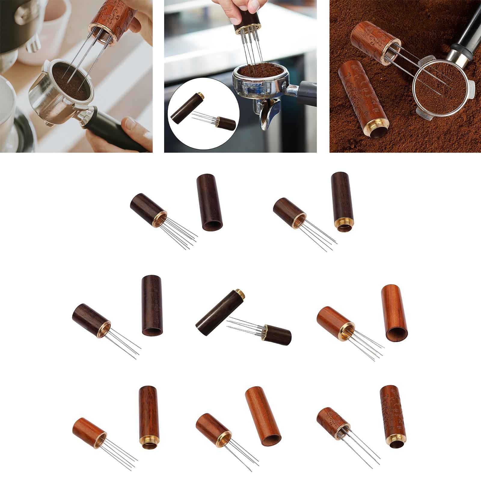 Coffee Tamper Distributor Coffee Distributor Leveler Wood for Hotel Home 8 pins ordinary