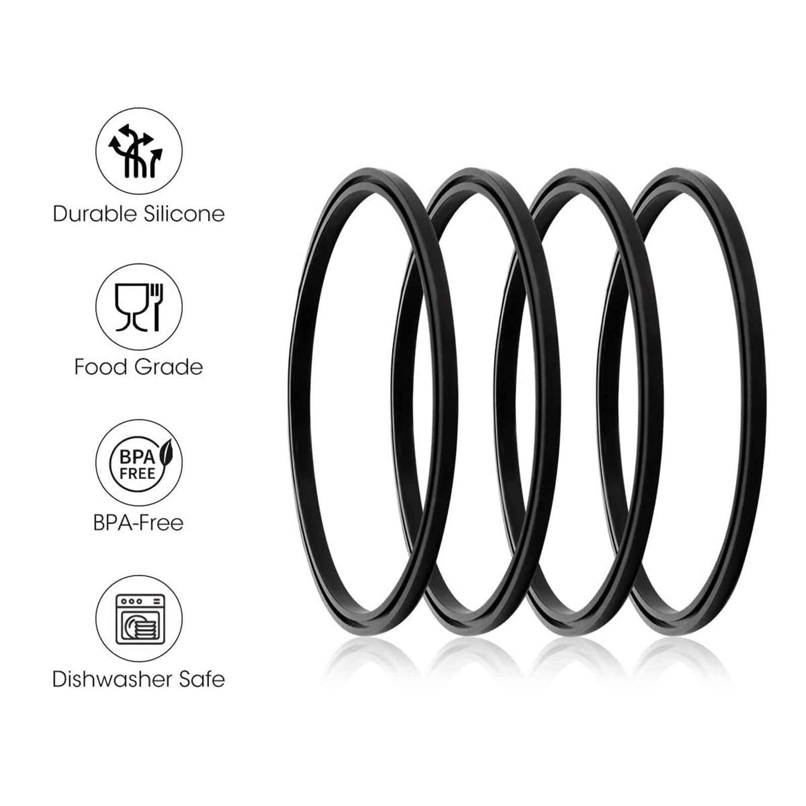 6 Pieces Silicone Gaskets Sealing Rings Sket Replacement for Food Containers