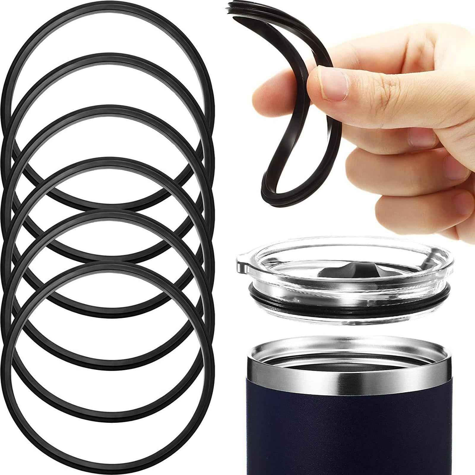 6 Pieces Silicone Gaskets Sealing Rings Sket Replacement for Food Containers