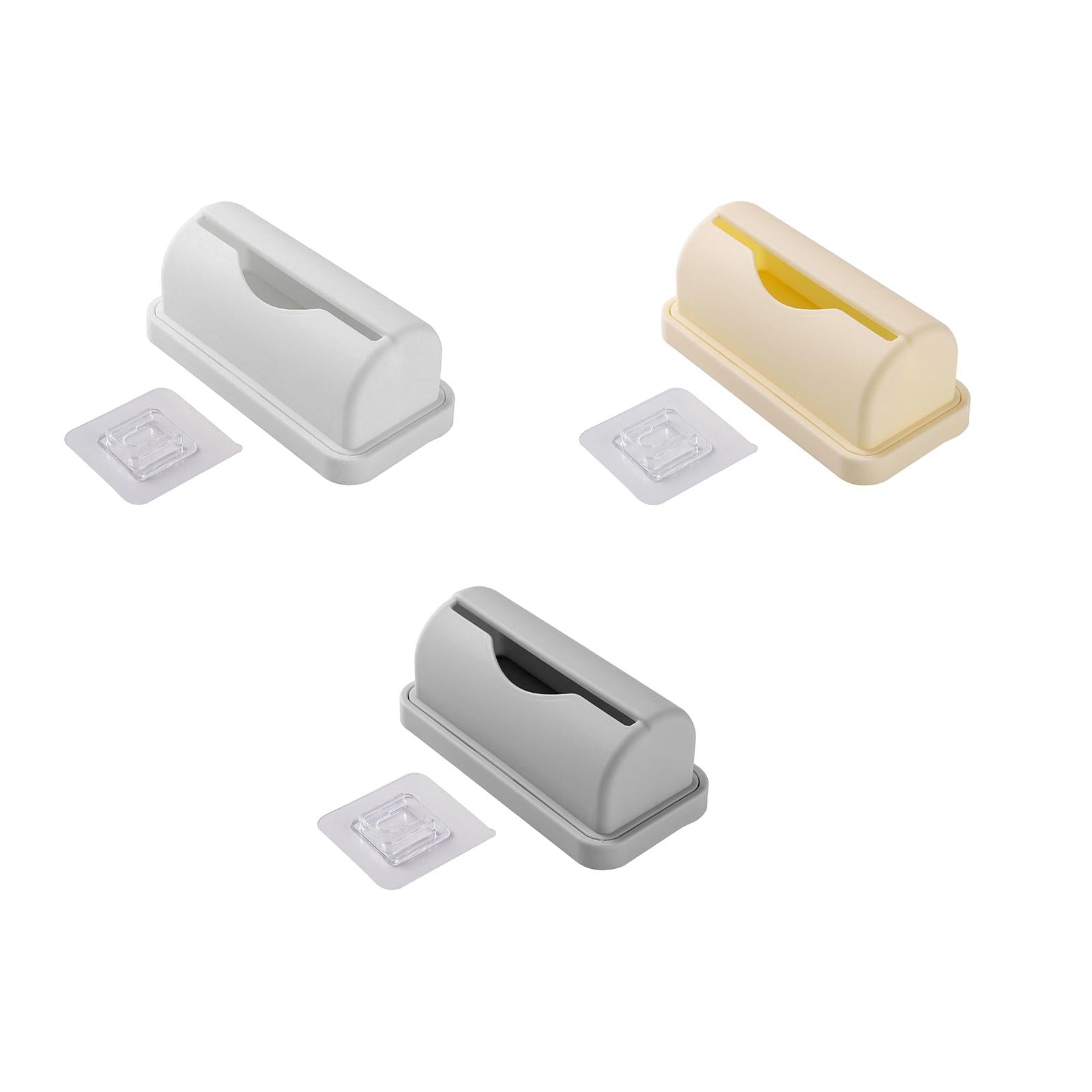 4xWall Mount Trash Bag Dispenser Hanging for Living Room Cabinet Ornament White