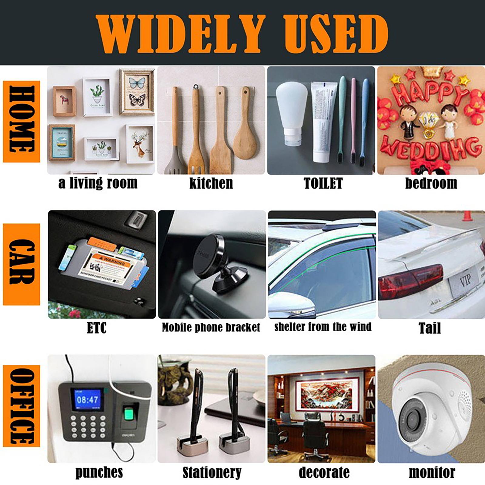 3x60 Pieces Double Sided Tape Multipurpose Adhesive for Wall DIY Craft Art