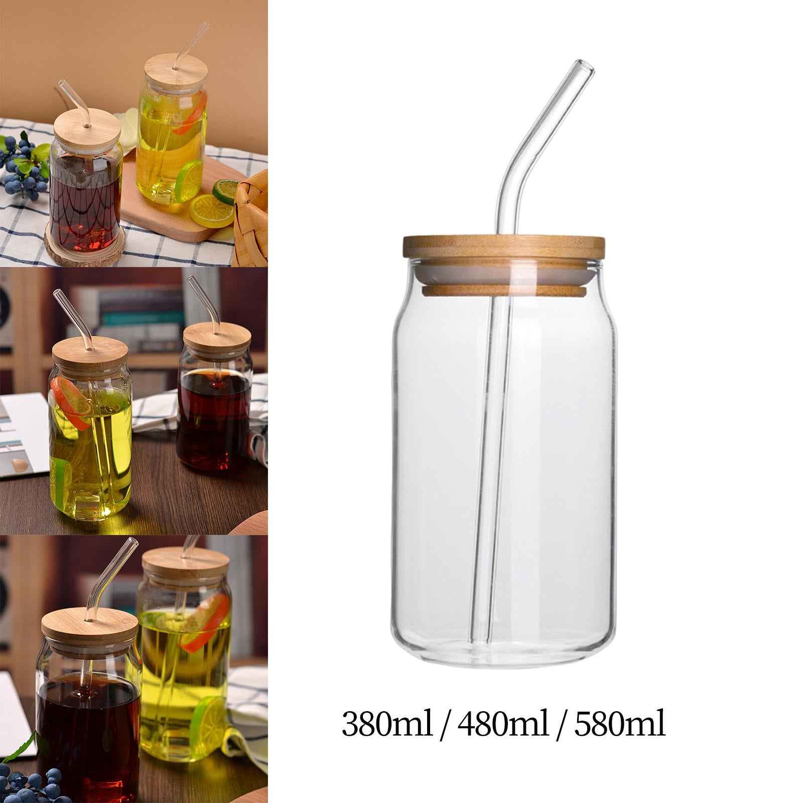 2xHousehold Transparent Bubble Tea Cup Reusable Clear for Home Holiday 380ml