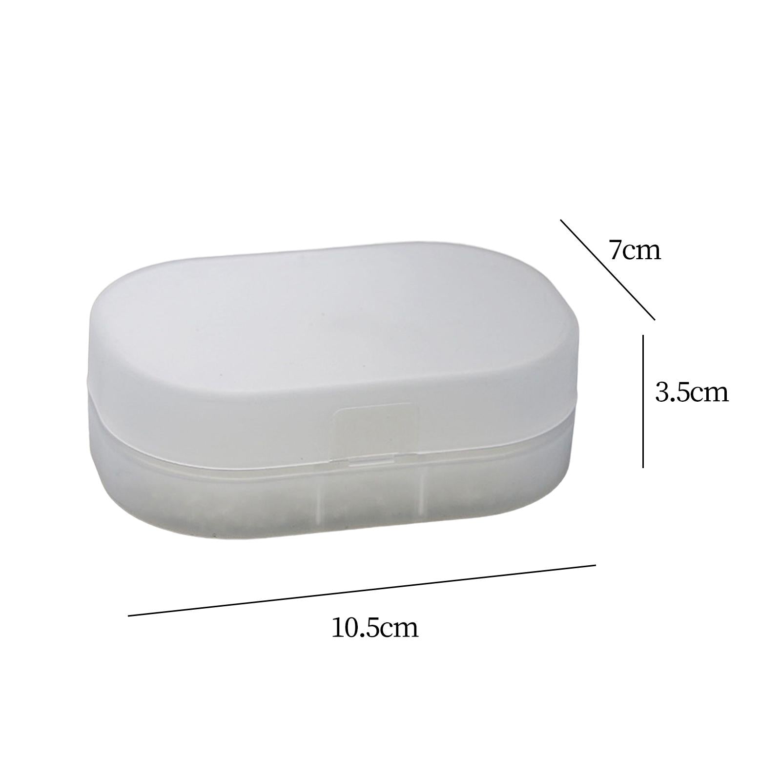 2xSoap Box with Cover Container Dish Absorbent Case Soap Bar Holder for School