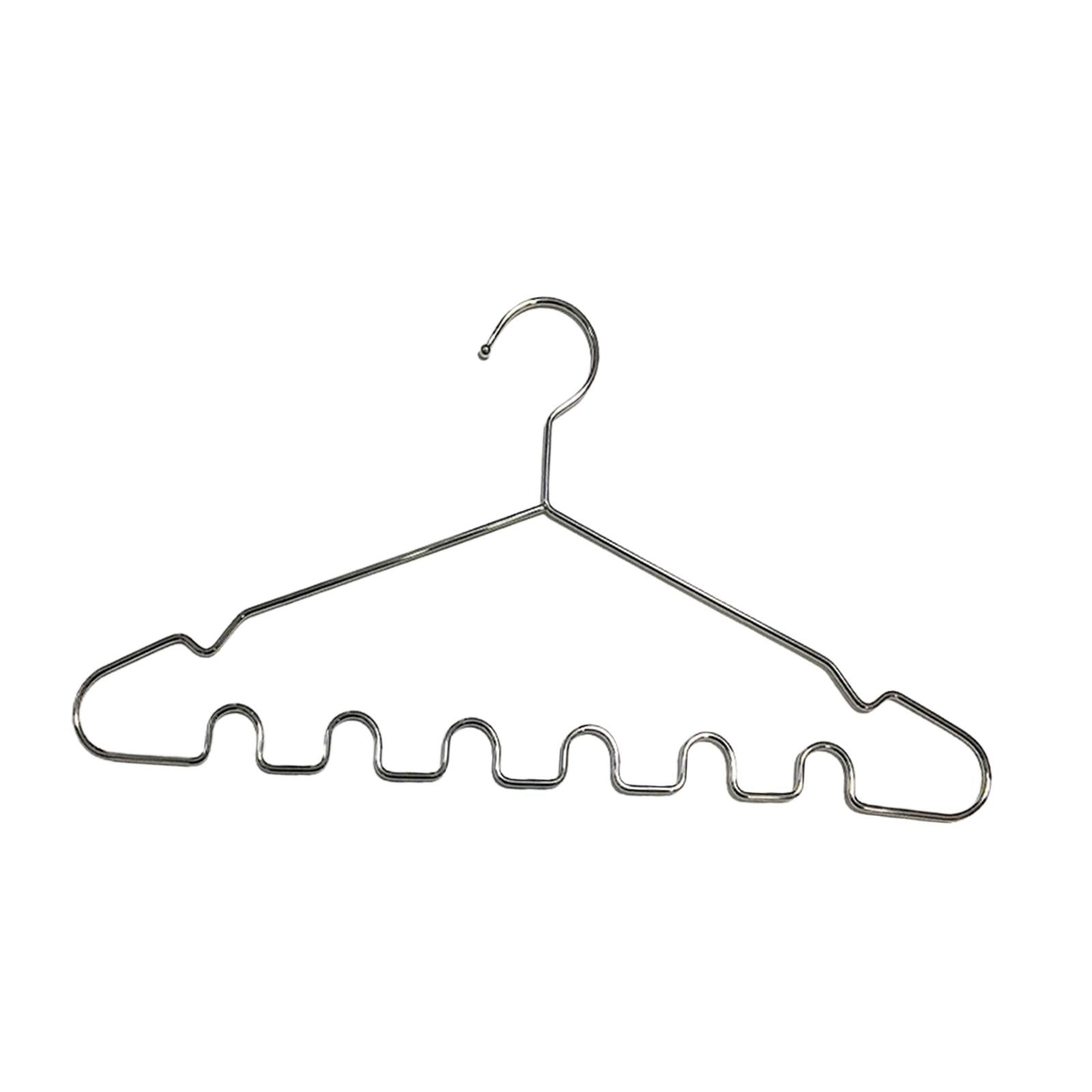 2xSpace Saving Wardrobe Hangers Heavy Duty with Shoulder Grooves for Dresses Argent