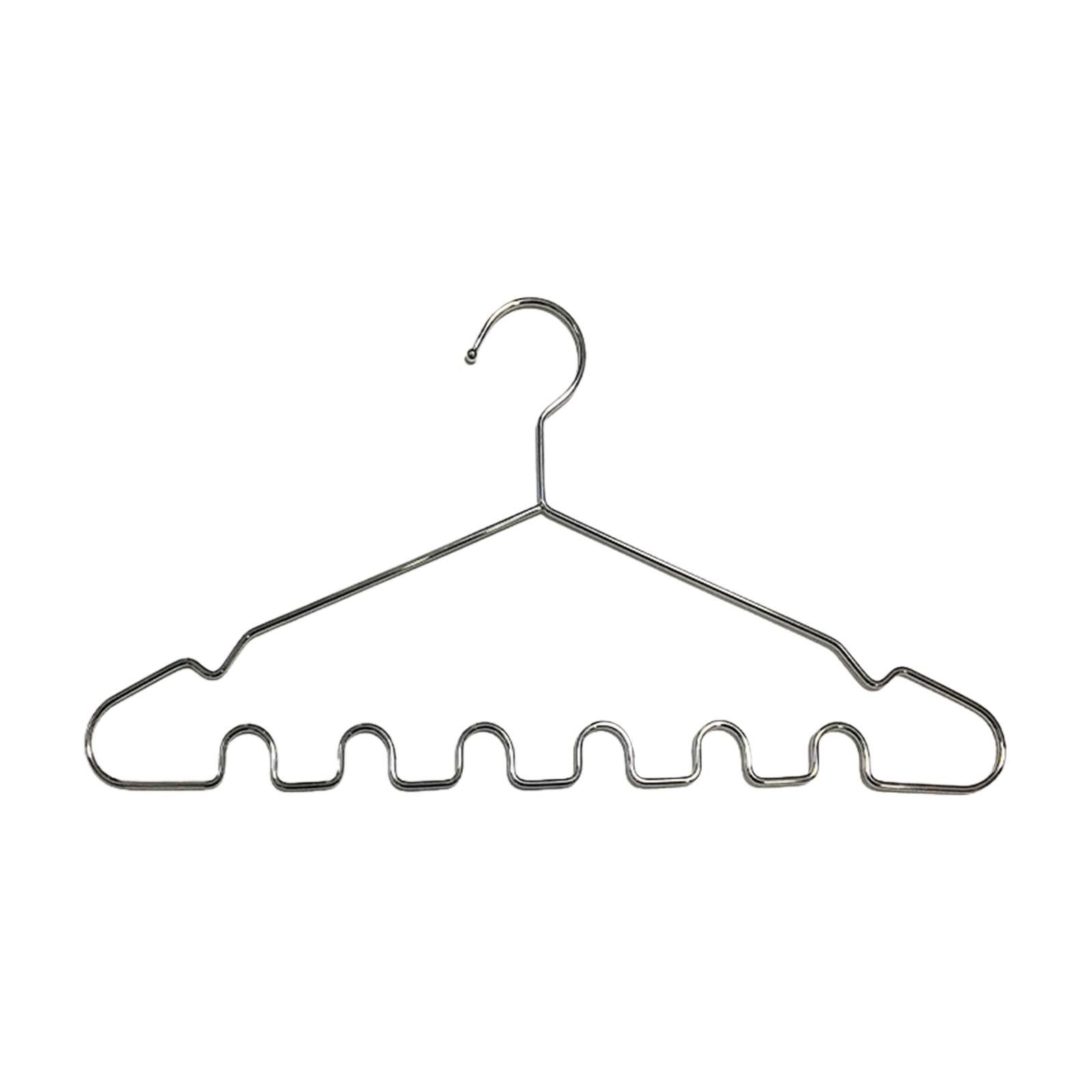 2xSpace Saving Wardrobe Hangers Heavy Duty with Shoulder Grooves for Dresses Argent