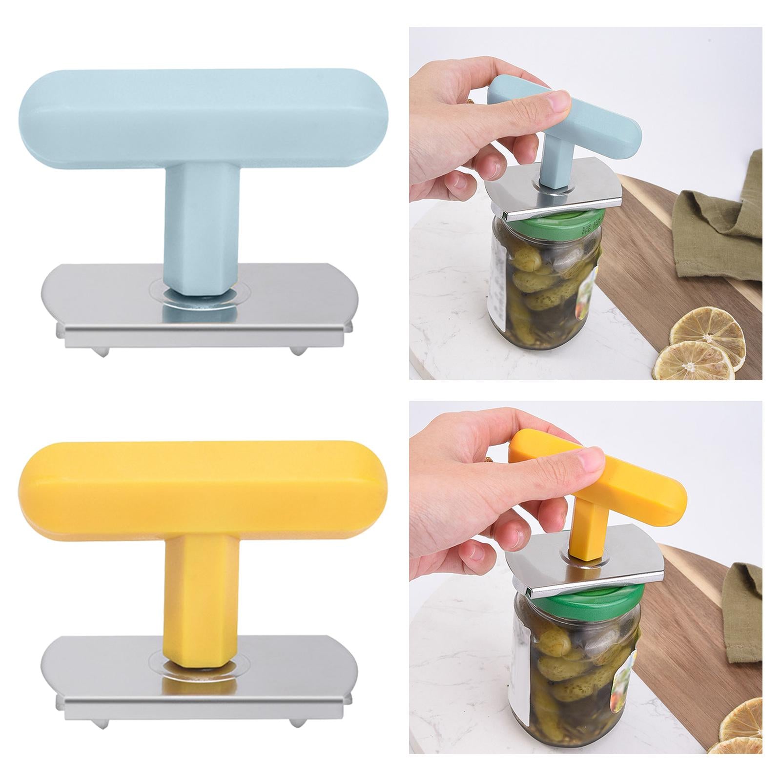 3xStainless Steel Jar Opener Effortlessly Portable for Seniors Weak Hands Blue