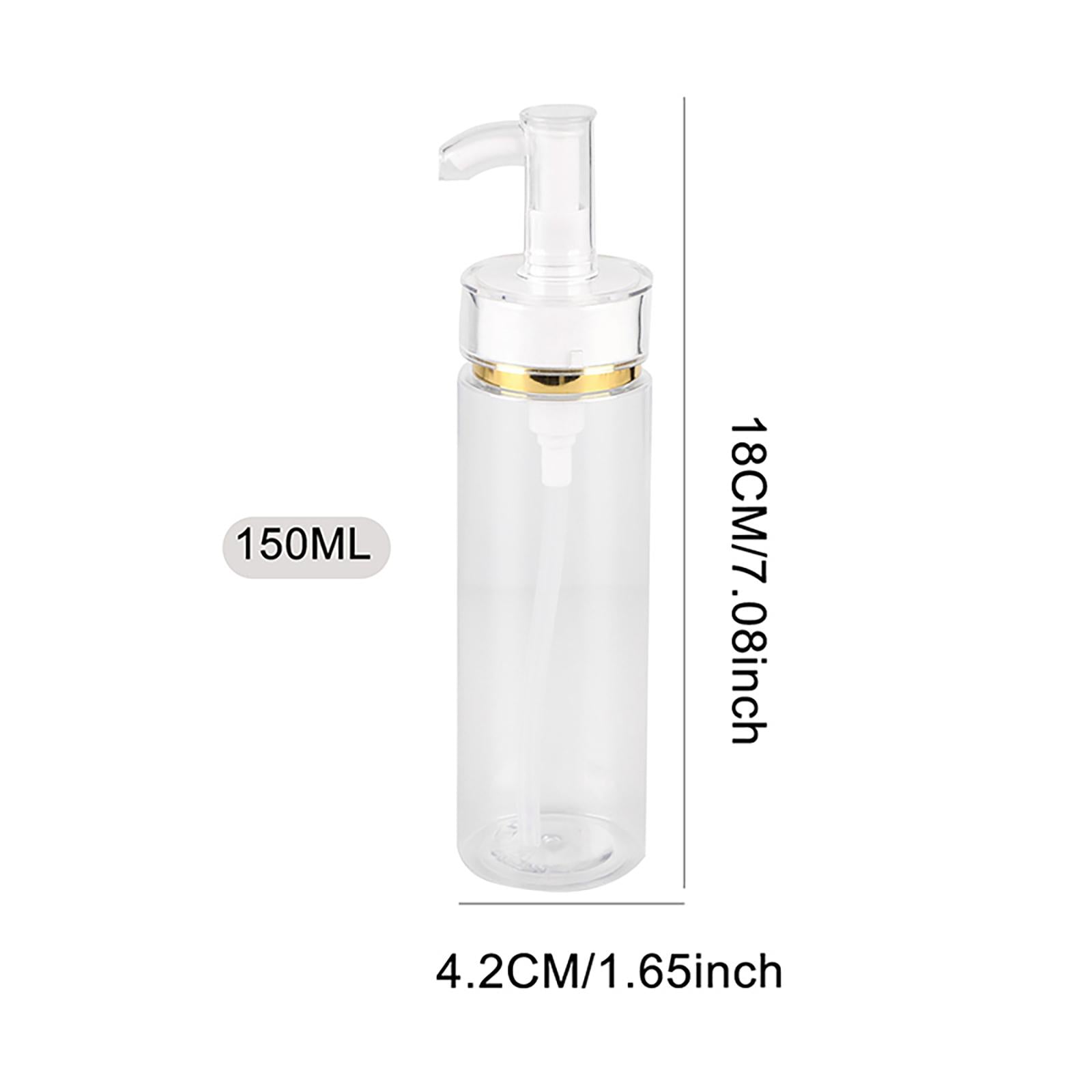 2x5oz Shampoo Bottles Transparent Travel Container for Bath Cream Washing Soap