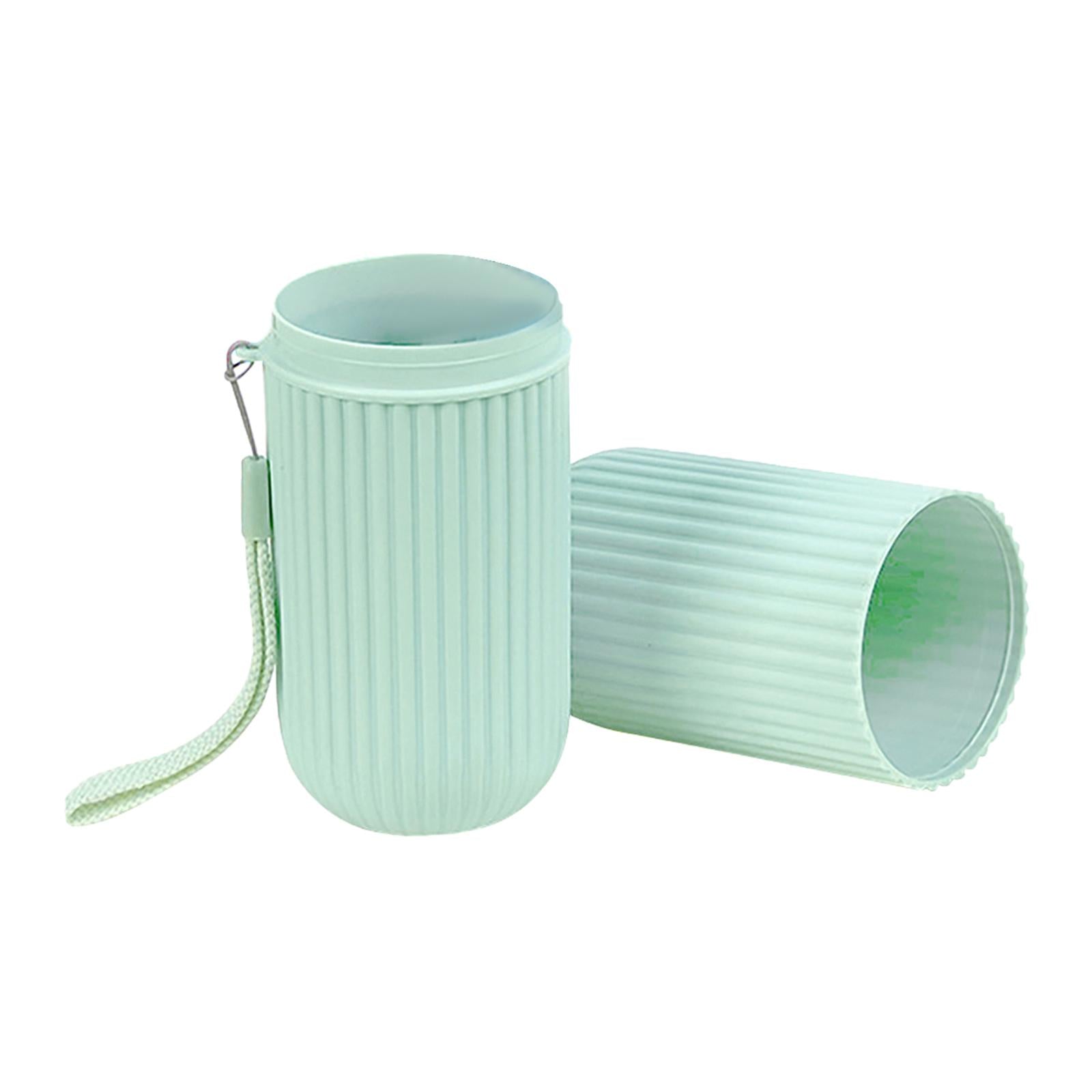 3xBusiness Trips Wash Cup Holder Dustproof for School Outdoor Family Daily Use green