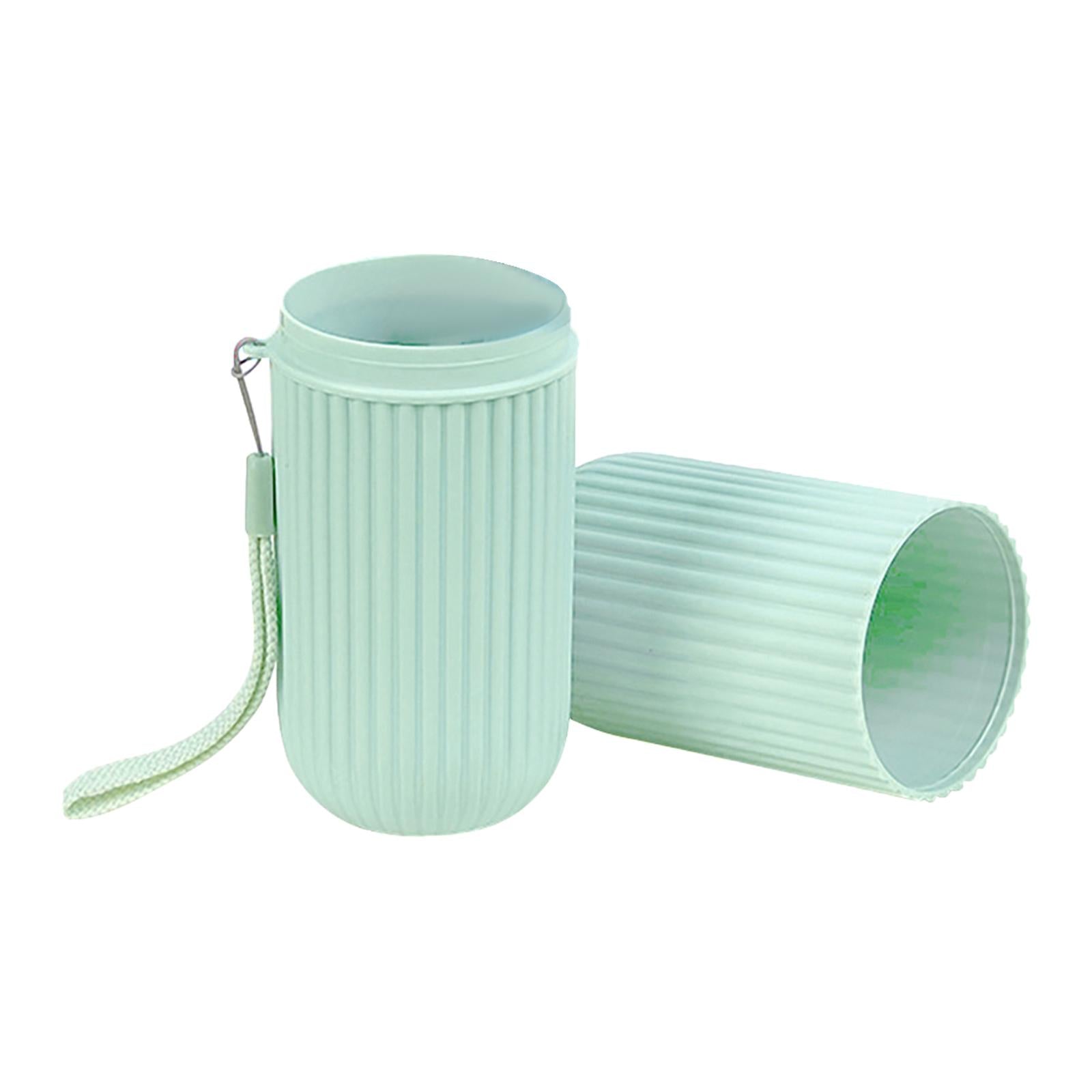 2xBusiness Trips Wash Cup Holder Dustproof for School Outdoor Family Daily Use green