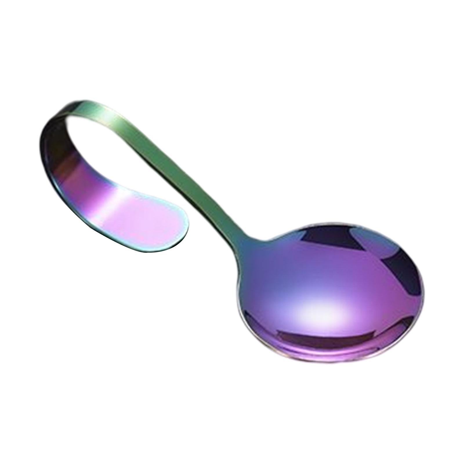 4xServing Spoons Soup Spoons Serving Spoon Tasting Spoon Stainless Steel Spoon Colorful
