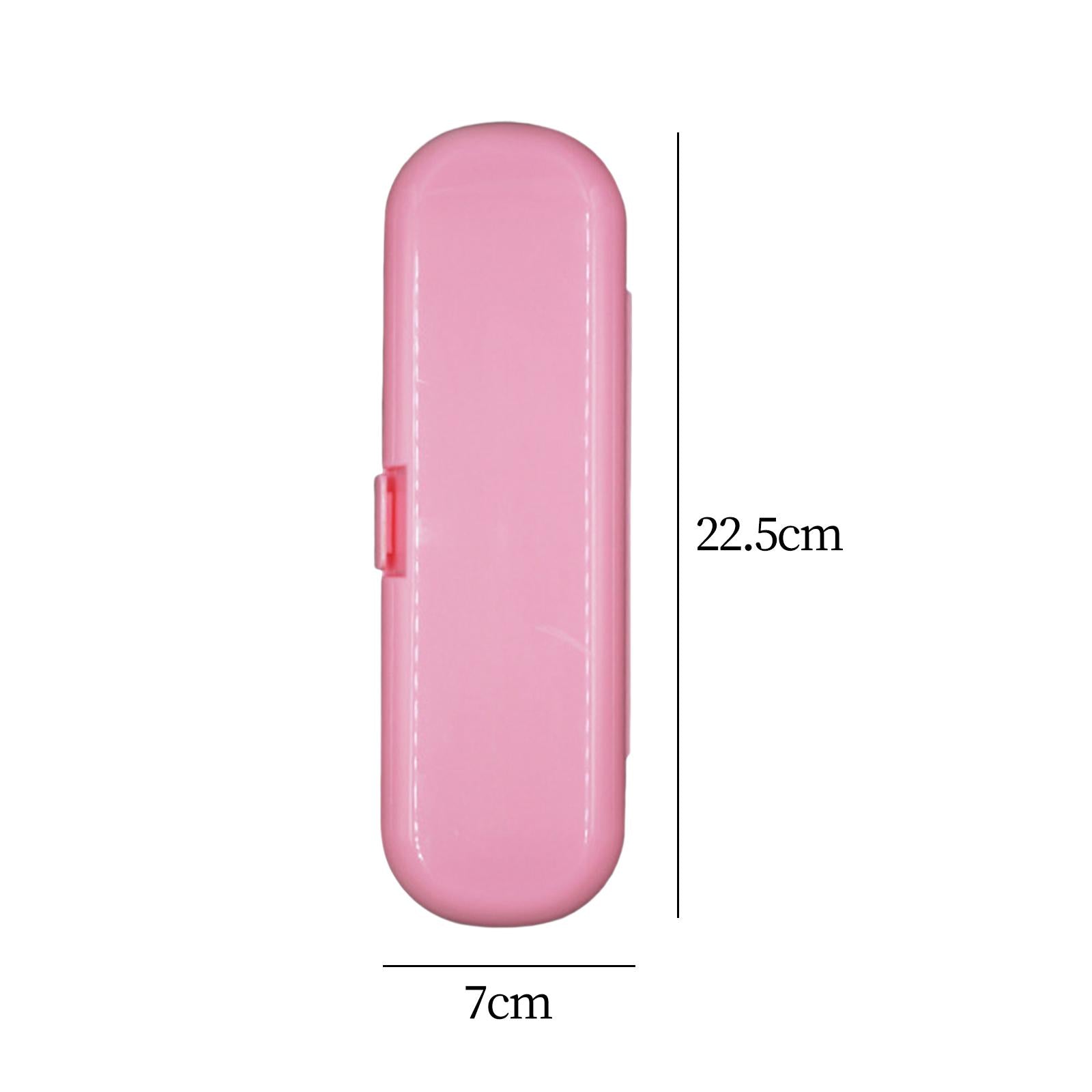 2xToothbrush Travel Case Protective Cover Compact Portable Holder for Bathroom Pink